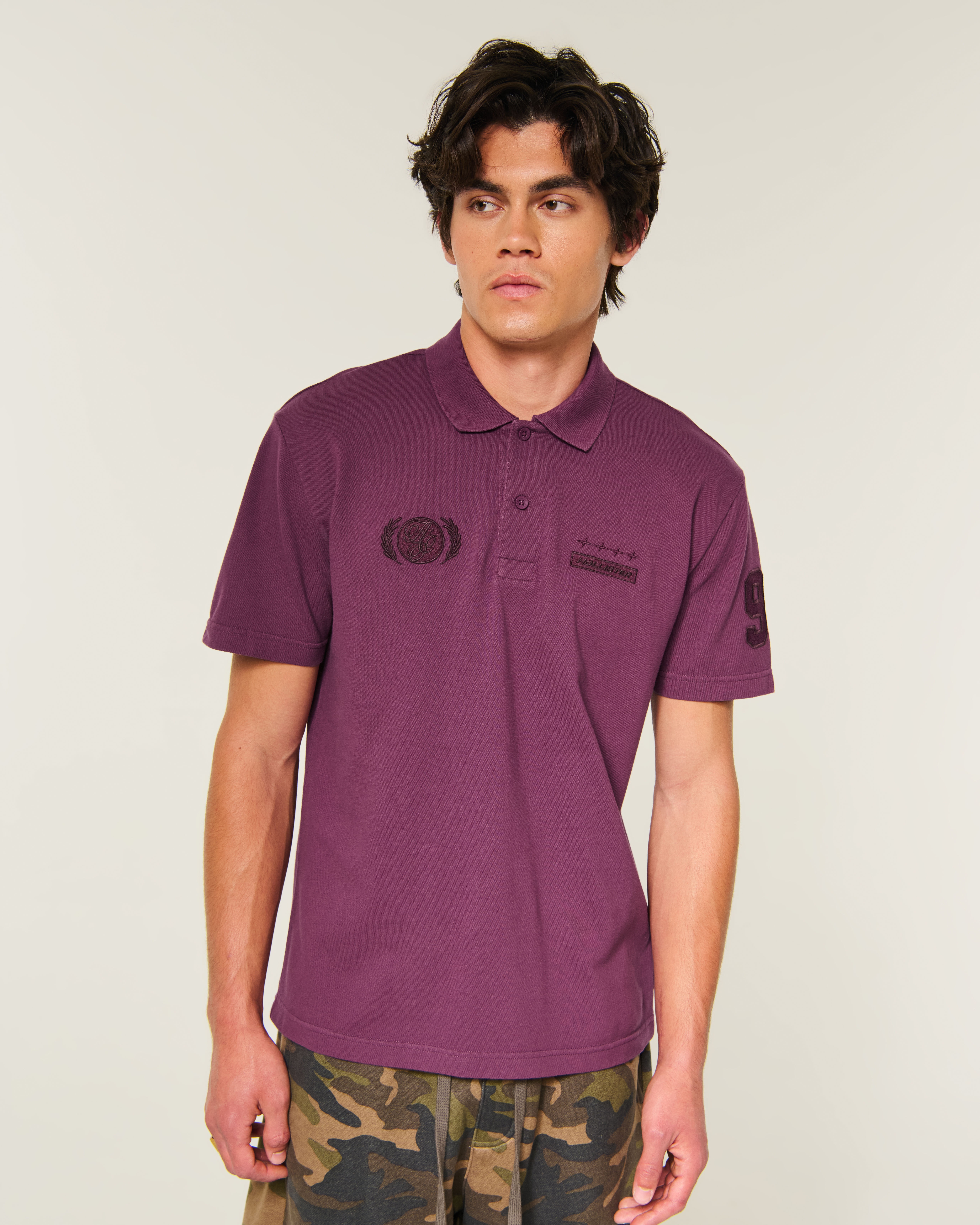 Мужские топы Hollister Relaxed Logo Polo — фото 3