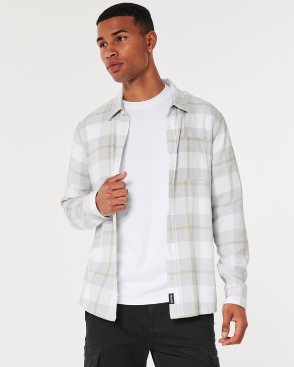 Men's Plaid Shirts - Flannel u0026 Checkered Shirts | Hollister Co.