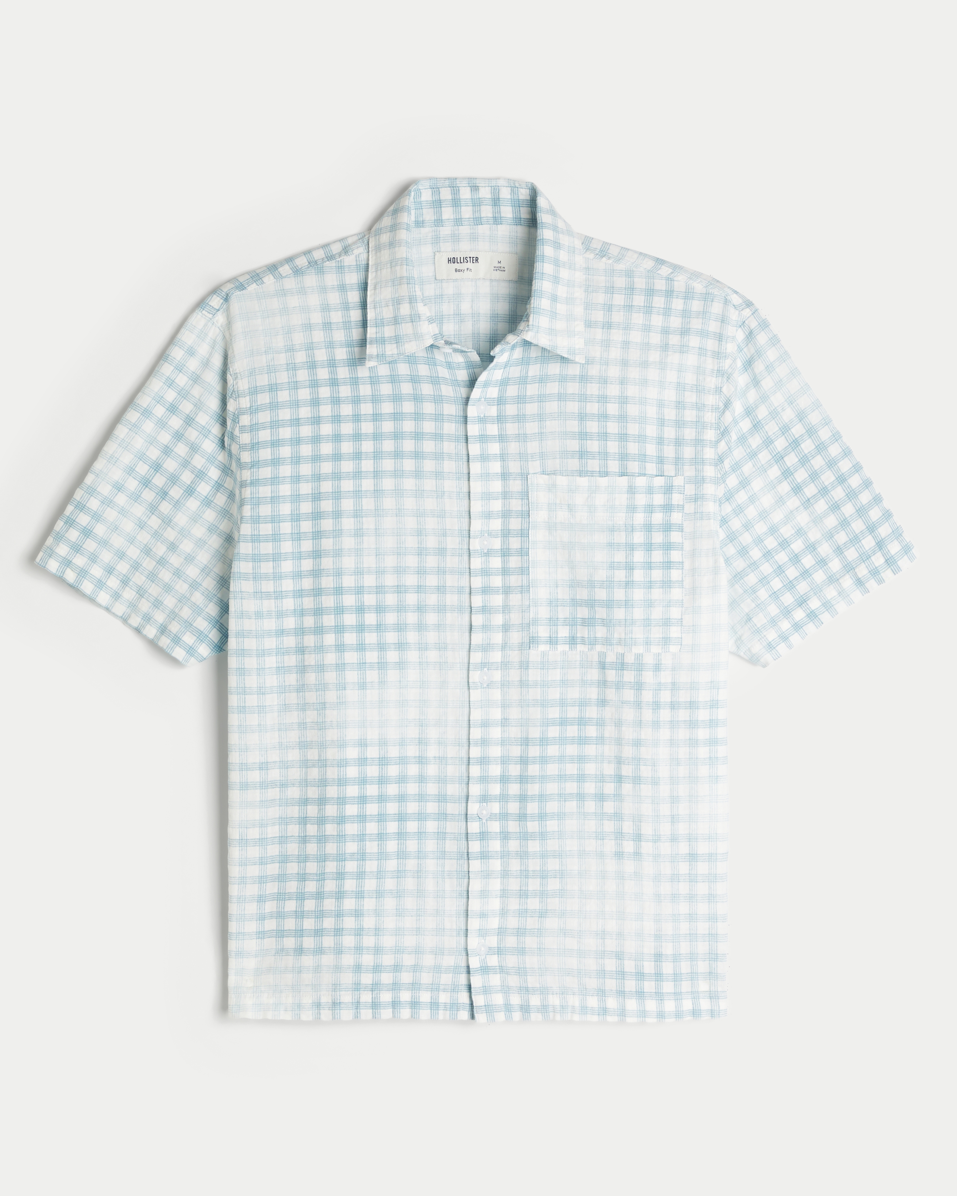 Мужские рубашки Hollister Boxy Short-Sleeve Pocket Shirt