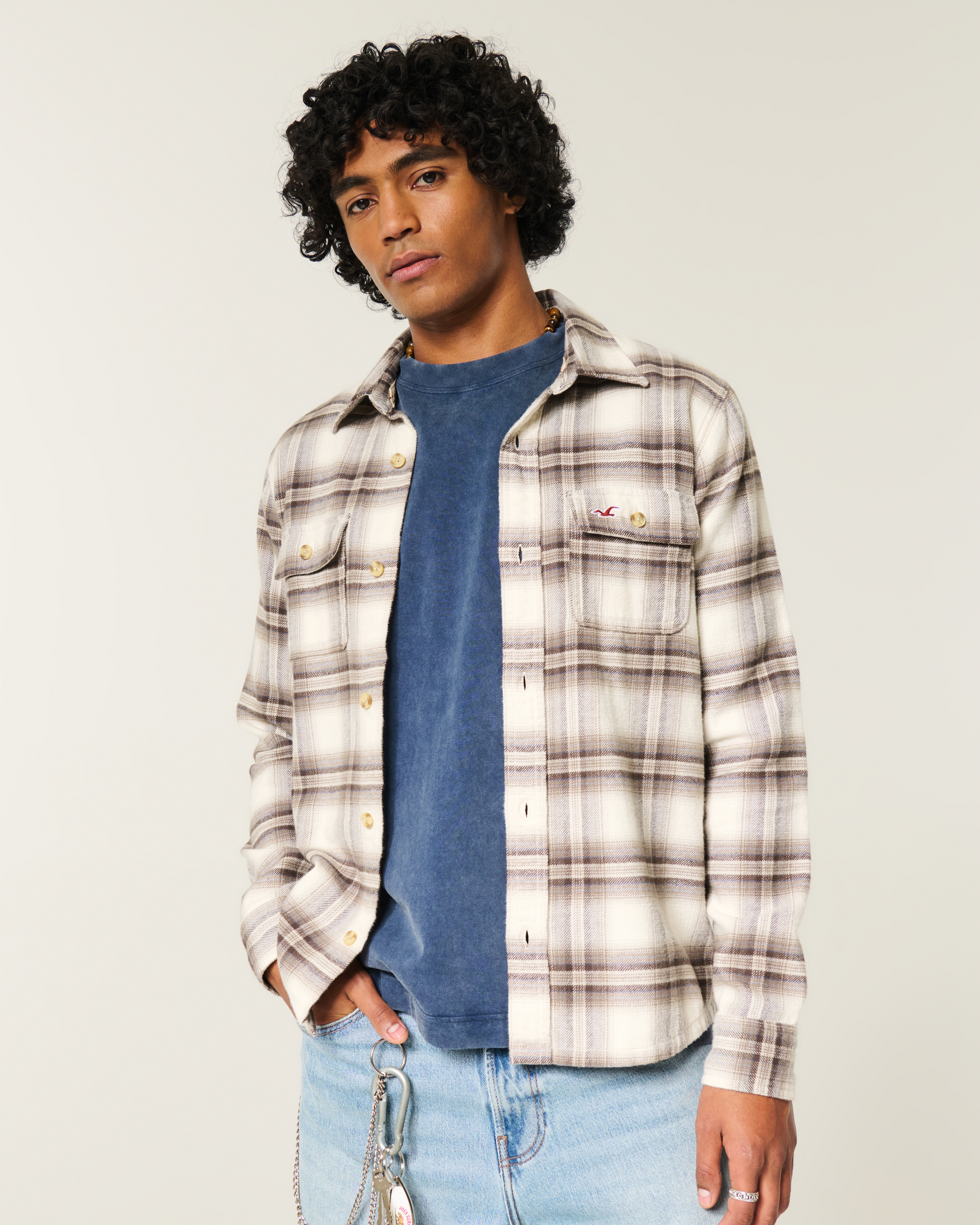 Мужские рубашки Hollister Flannel Icon Shirt — фото 2