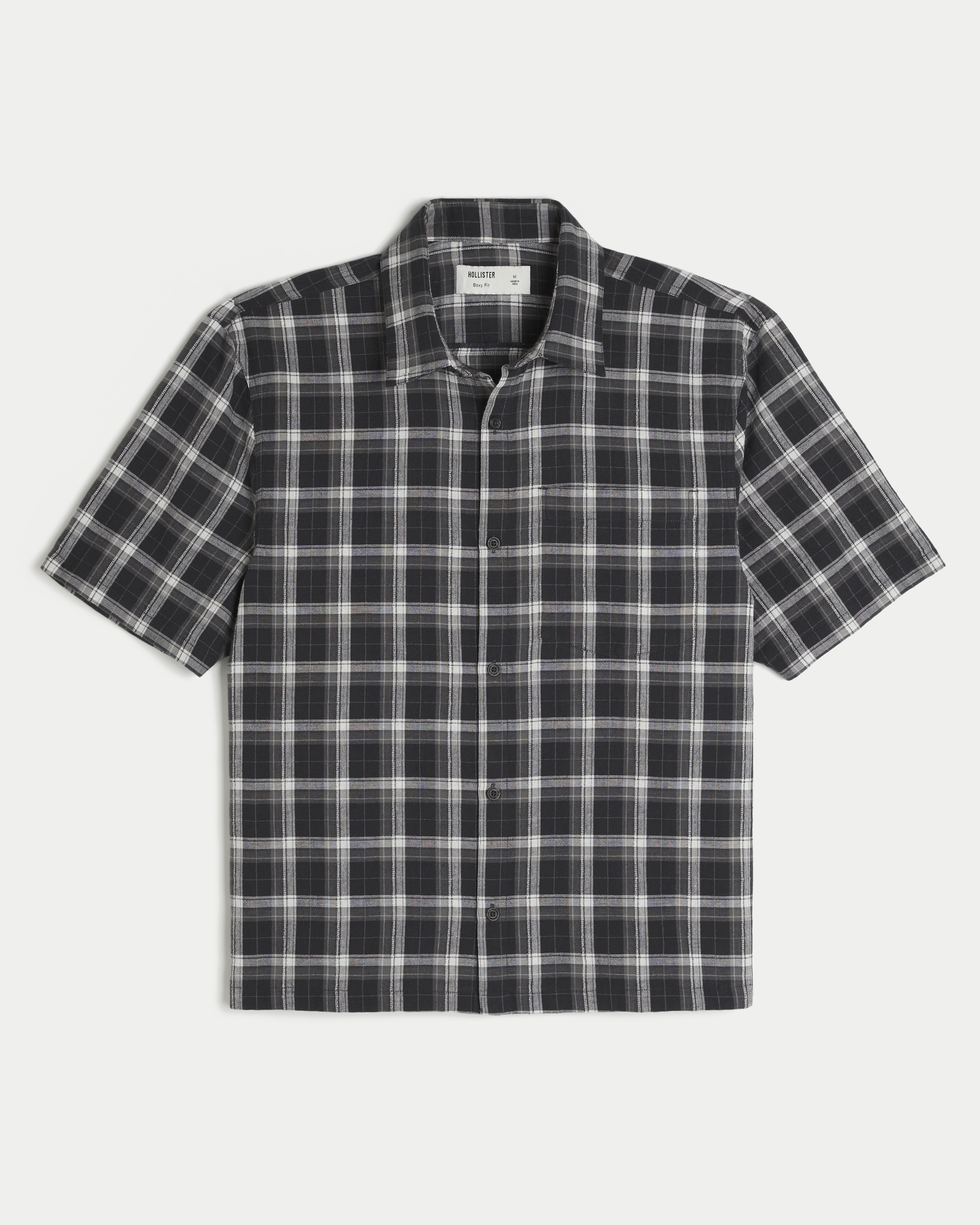 Мужские рубашки Hollister Boxy Short-Sleeve Shirt