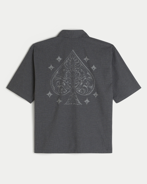 Мужские рубашки Hollister Boxy Short-Sleeve Check Shirt