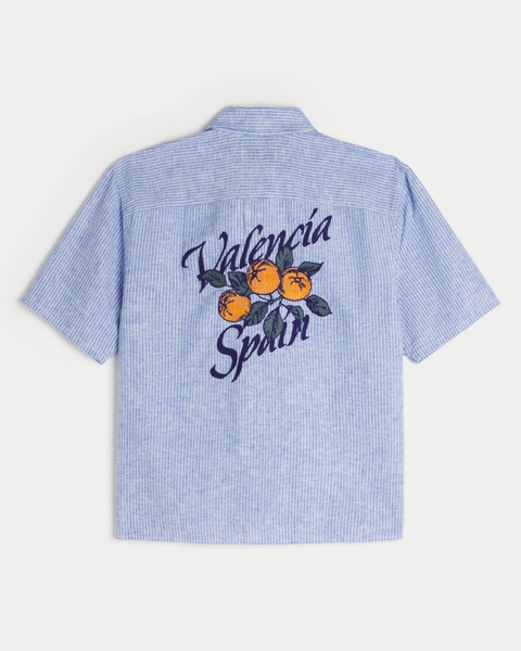Мужские рубашки Hollister Boxy Short-Sleeve Valencía Spain Graphic Shirt