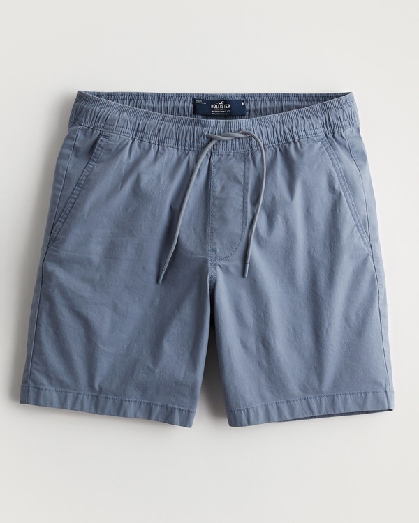 twill jogger shorts for men