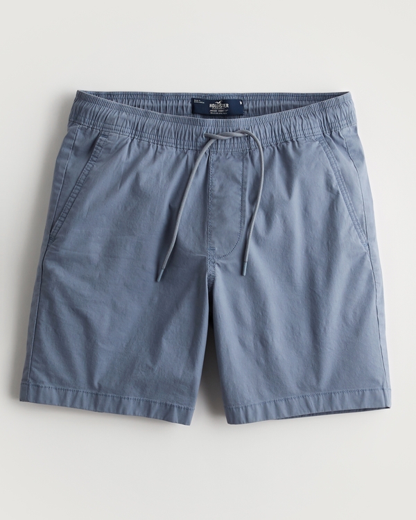 mens twill jogger shorts