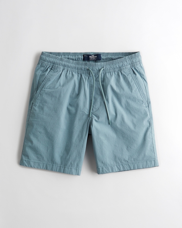 mens twill jogger shorts