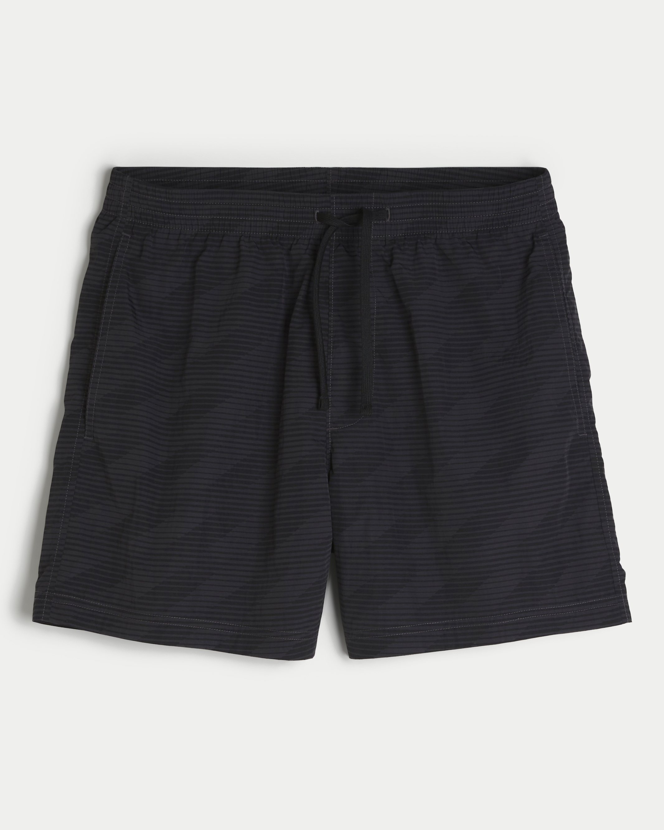 Мужские шорты Hollister Mid-Thigh Baggy Soccer, цвет: Чёрный — фото 1