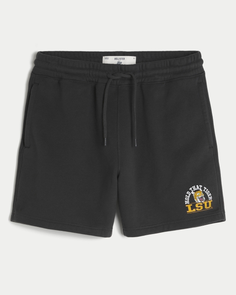Мужские шорты Hollister Mid-Thigh Fleece LSU Tigers Graphic Shorts