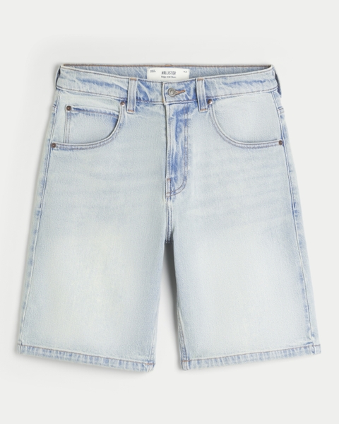 Мужские шорты Hollister Medium Wash Baggy Painter Denim Shorts