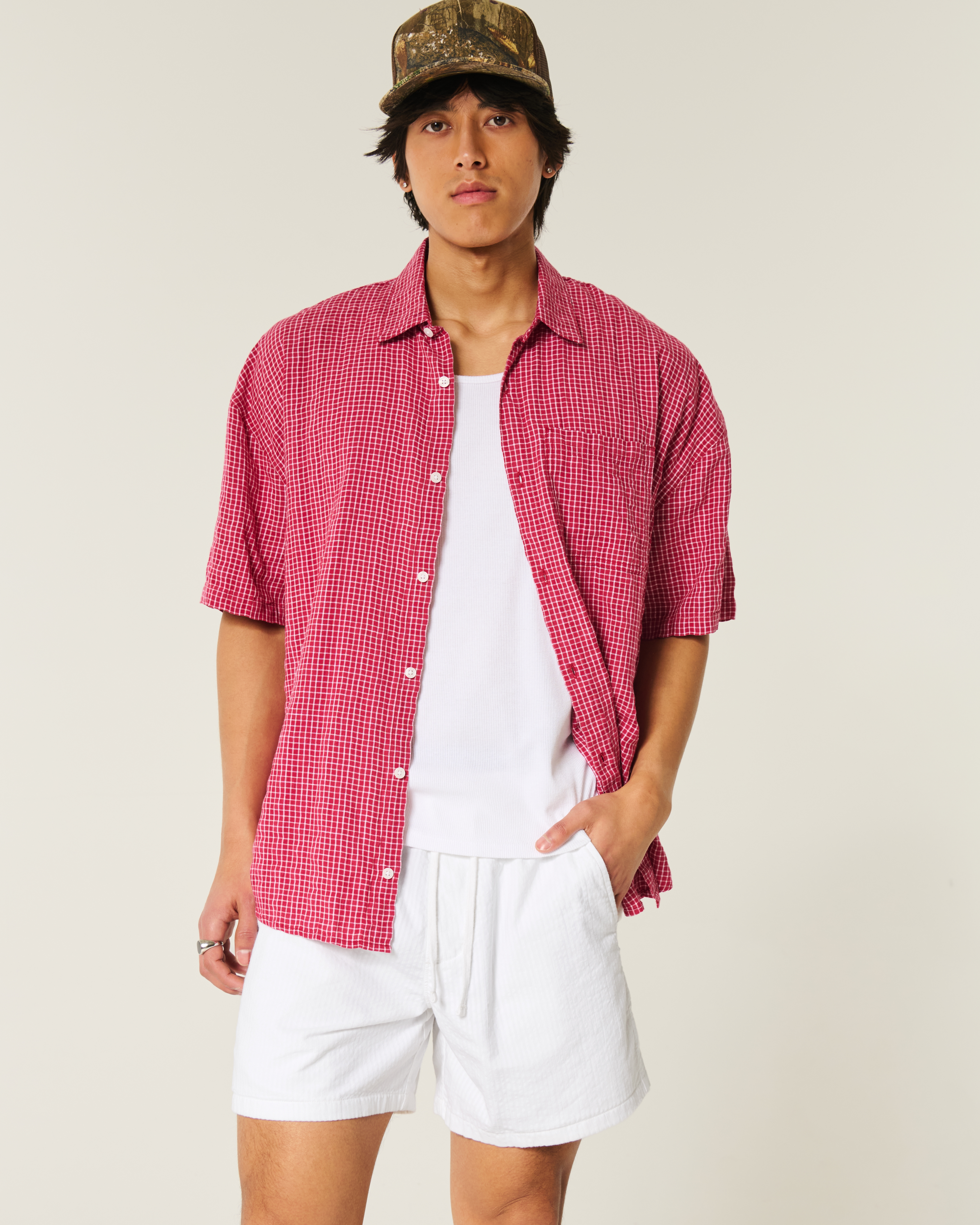 Мужские шорты Hollister Seersucker Shorts — фото 2