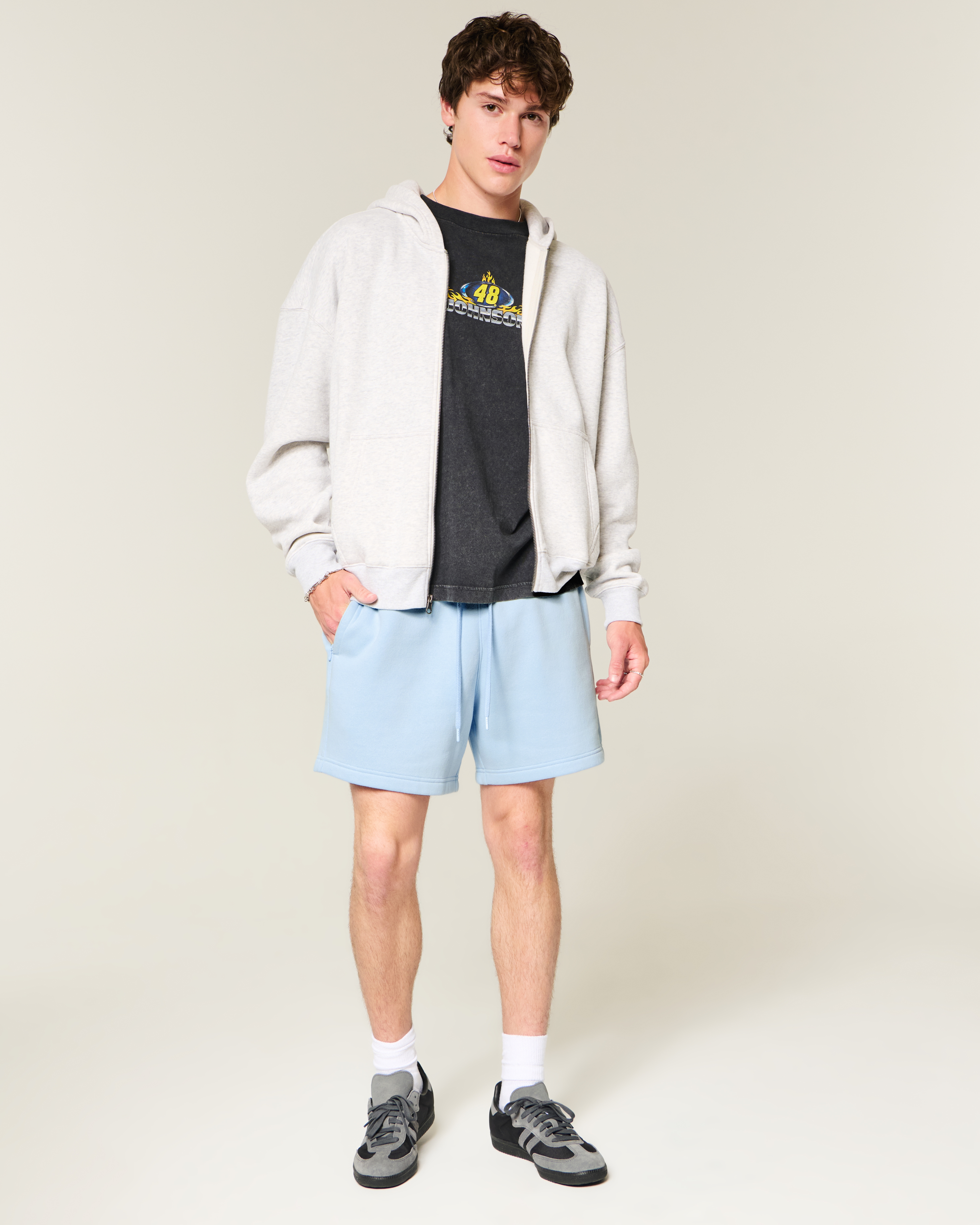 Мужские шорты Hollister Above-the-Knee Fleece Shorts — фото 3