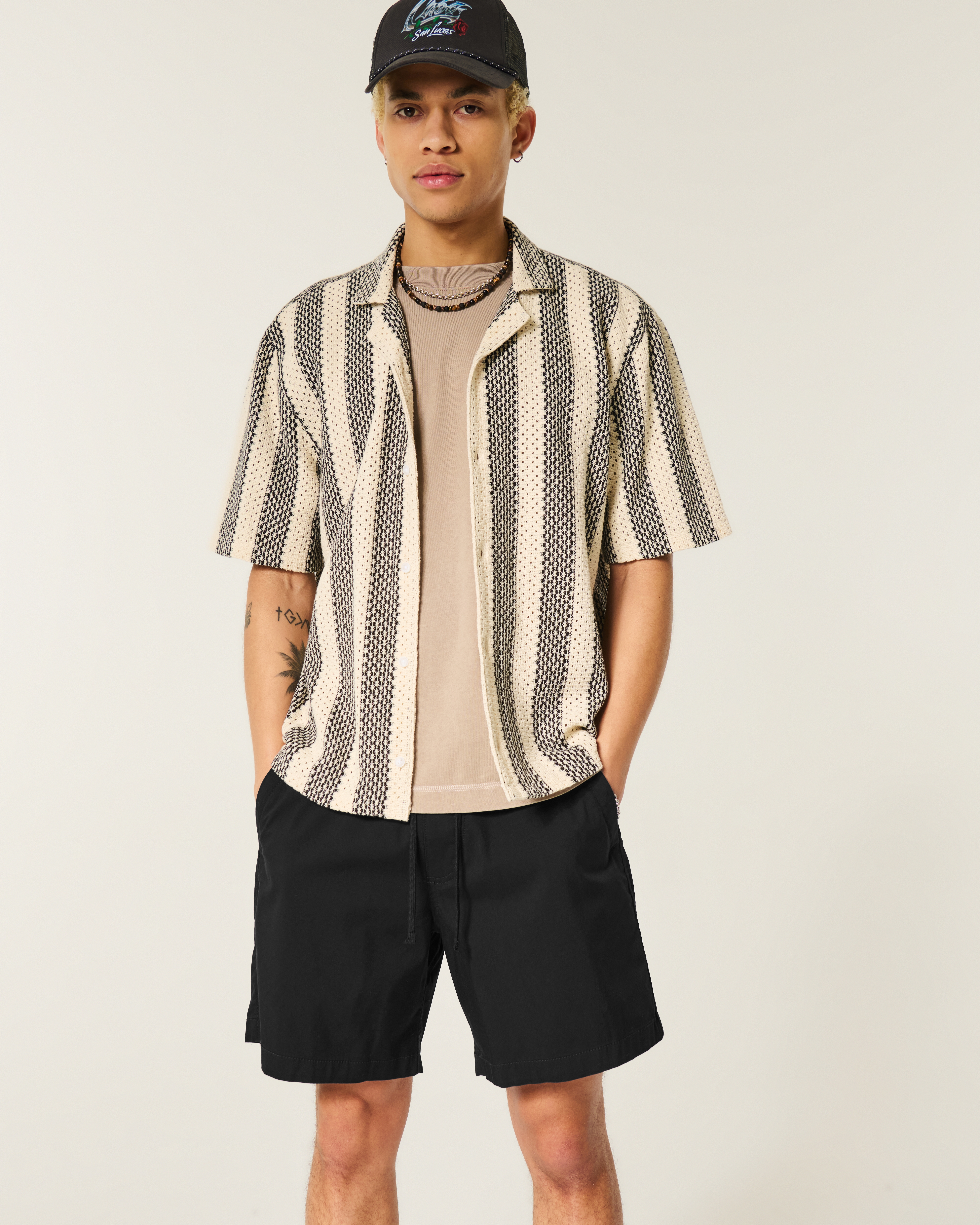 Мужские шорты Hollister Above-the-Knee Twill Pull-On Shorts — фото 2