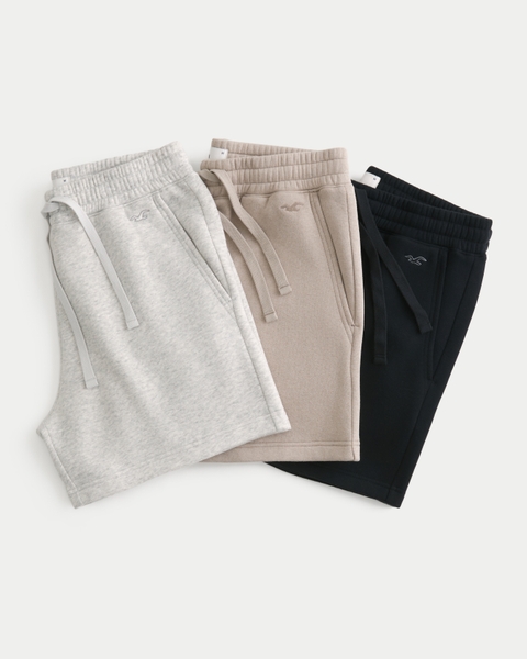 Мужские шорты Hollister Mid-Thigh Fleece Icon Shorts 3-Pack