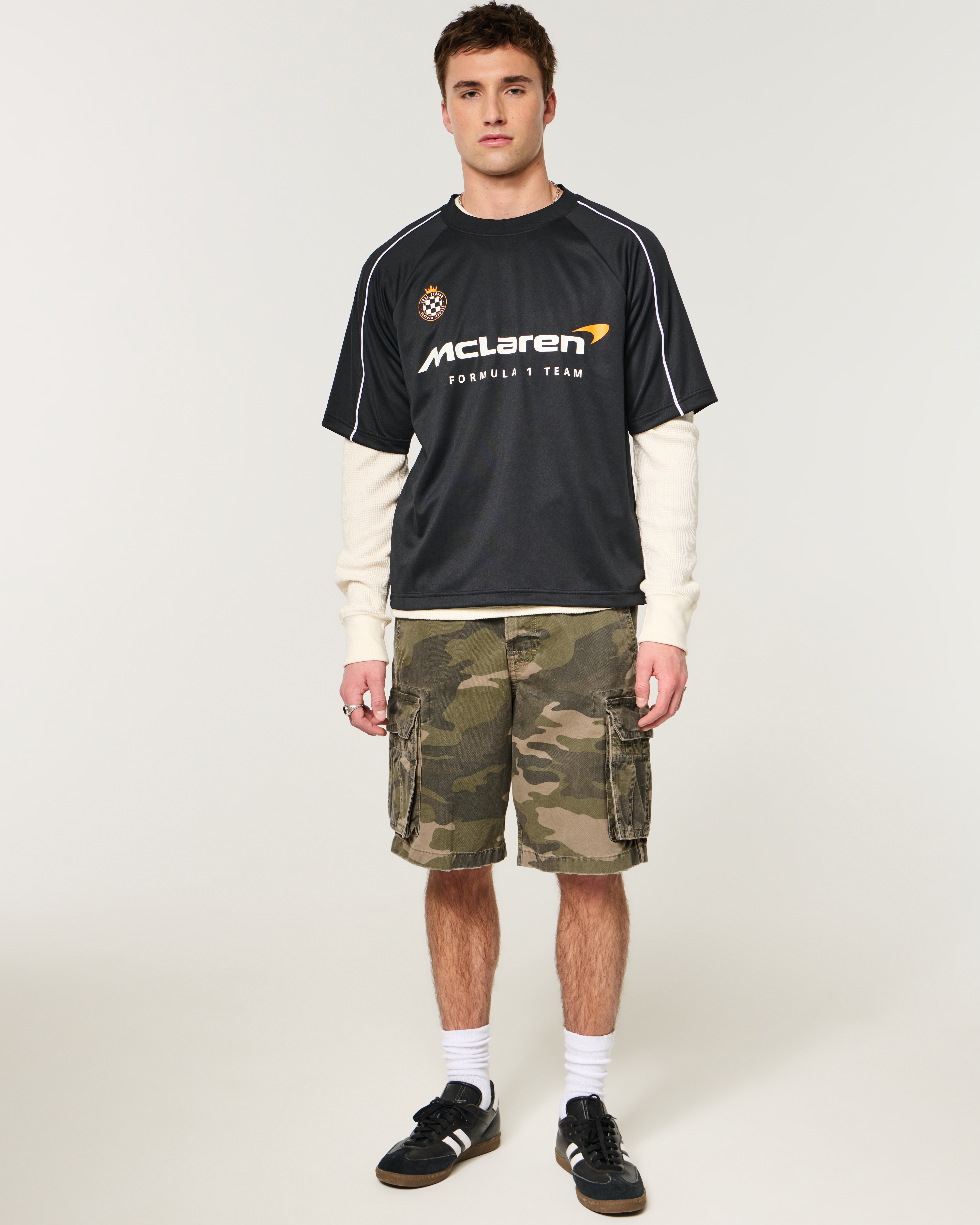 Мужские шорты Hollister Baggy Cargo, цвет: Камуфляжный — фото 3