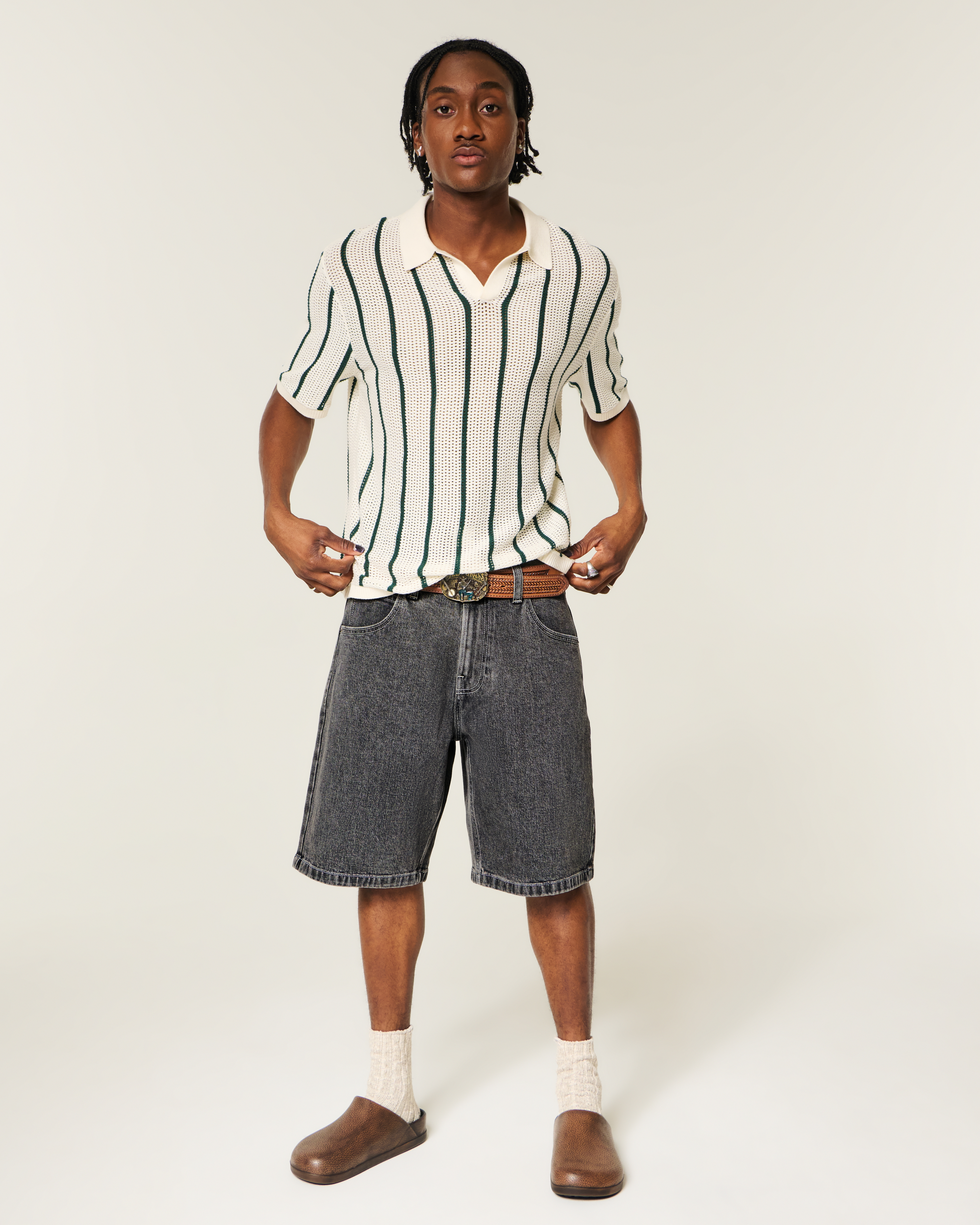 Мужские шорты Hollister Dragon Graphic Baggy Jean Shorts — фото 3