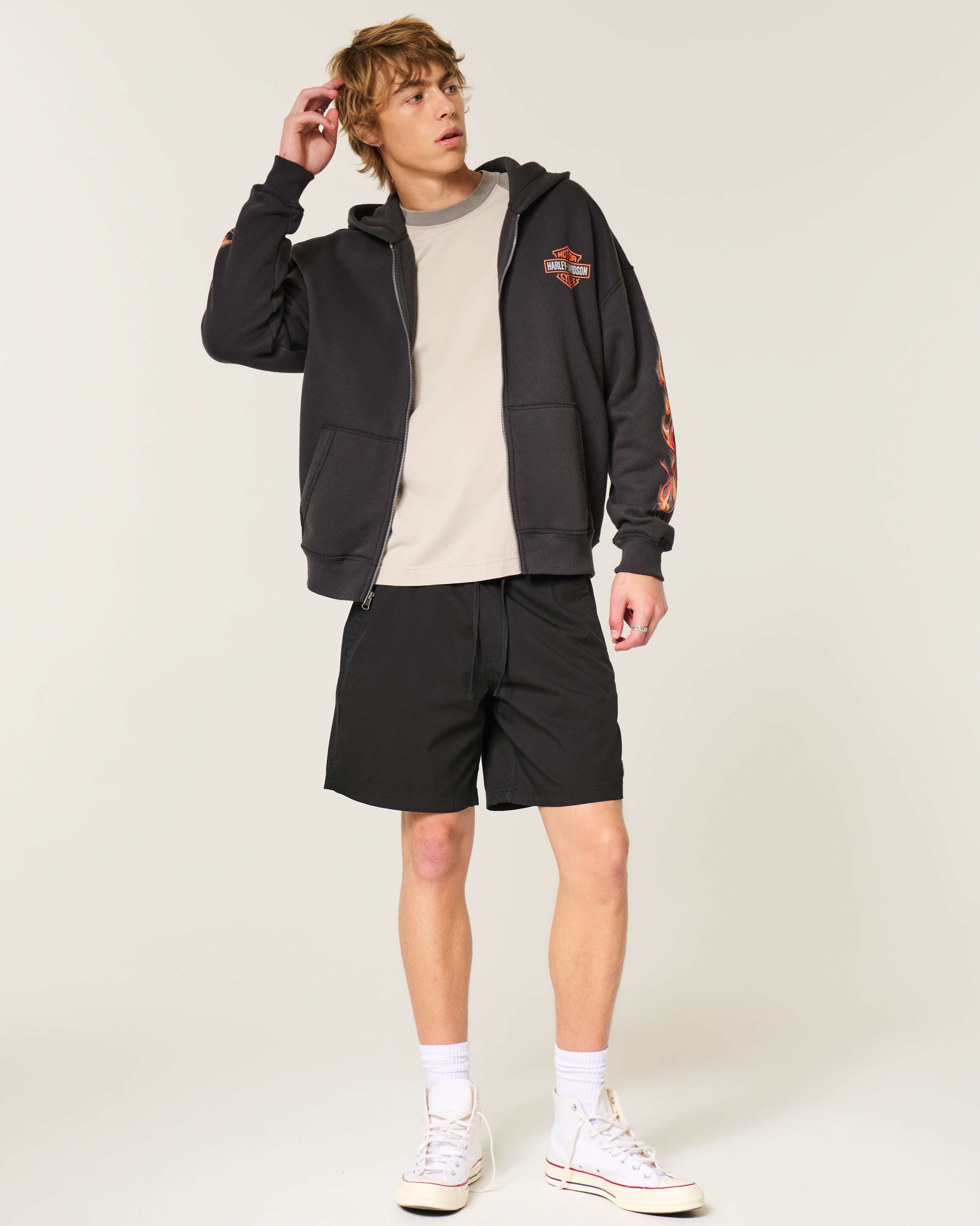 Мужские шорты Hollister Festival Pull-On Shorts — фото 4