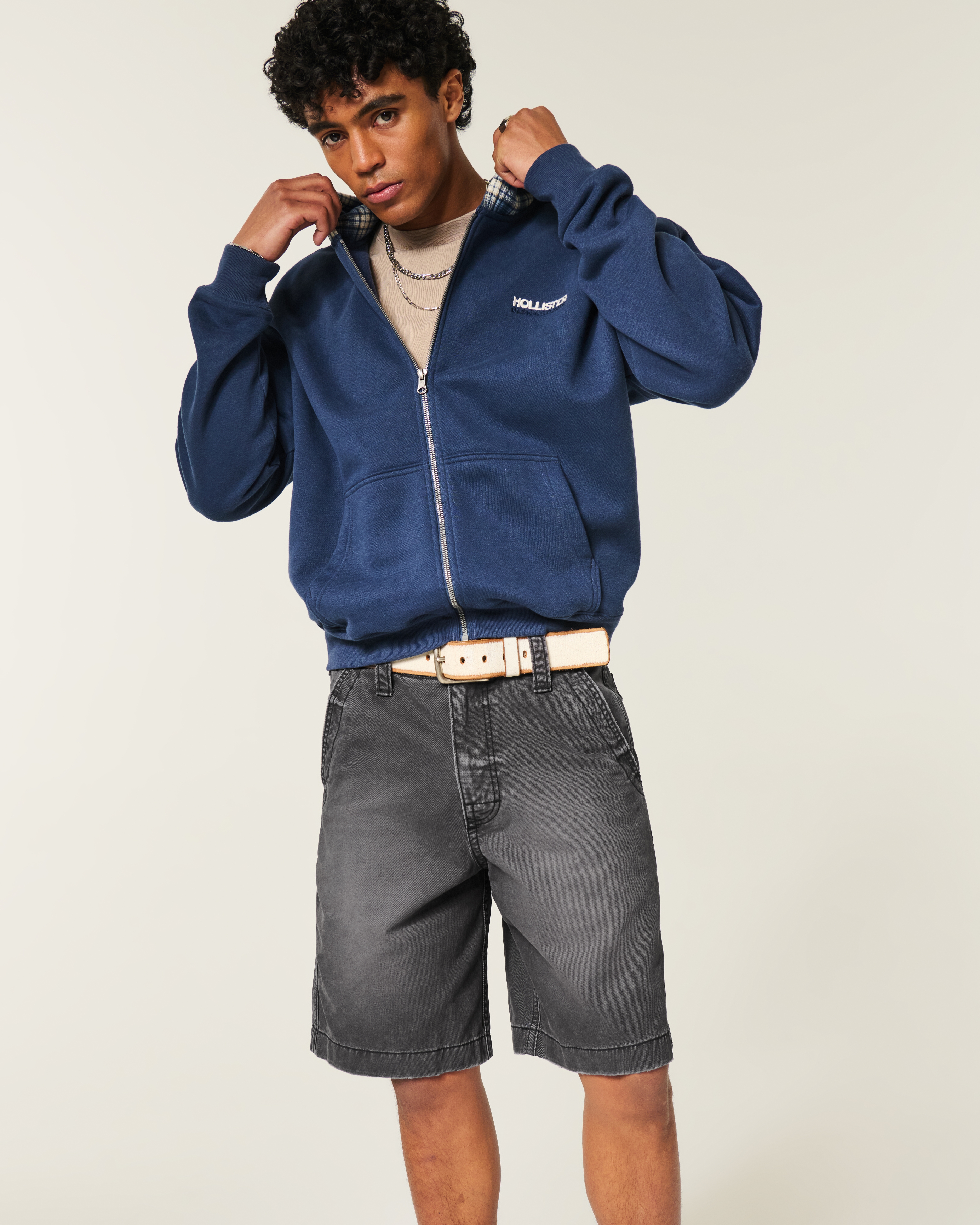 Мужские шорты Hollister Twill Baggy Shorts — фото 3