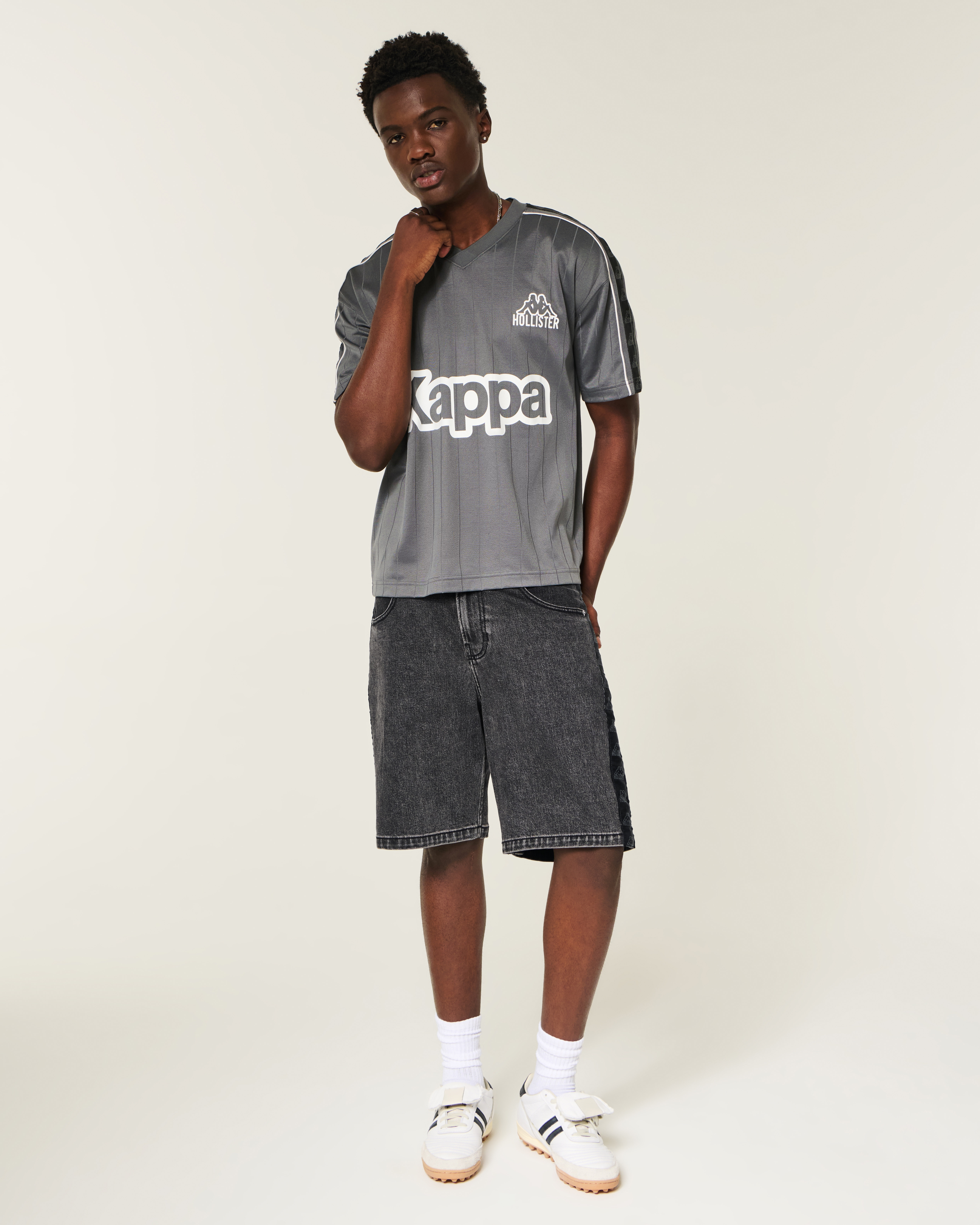 Мужские шорты Hollister + Kappa Baggy Jean Shorts — фото 2