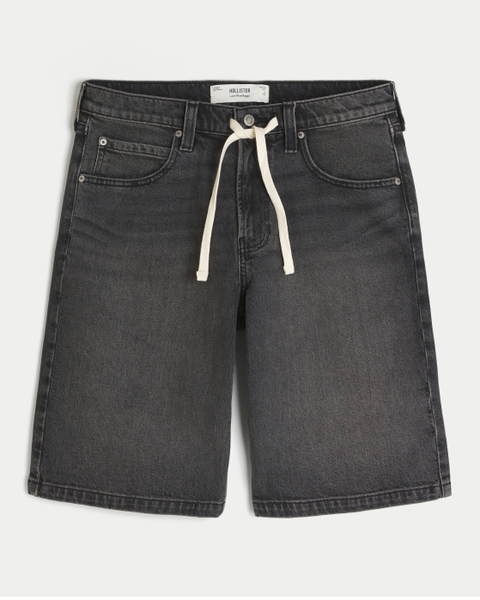 Мужские шорты Hollister Low-Rise Drawstring Waist Baggy Jean Shorts
