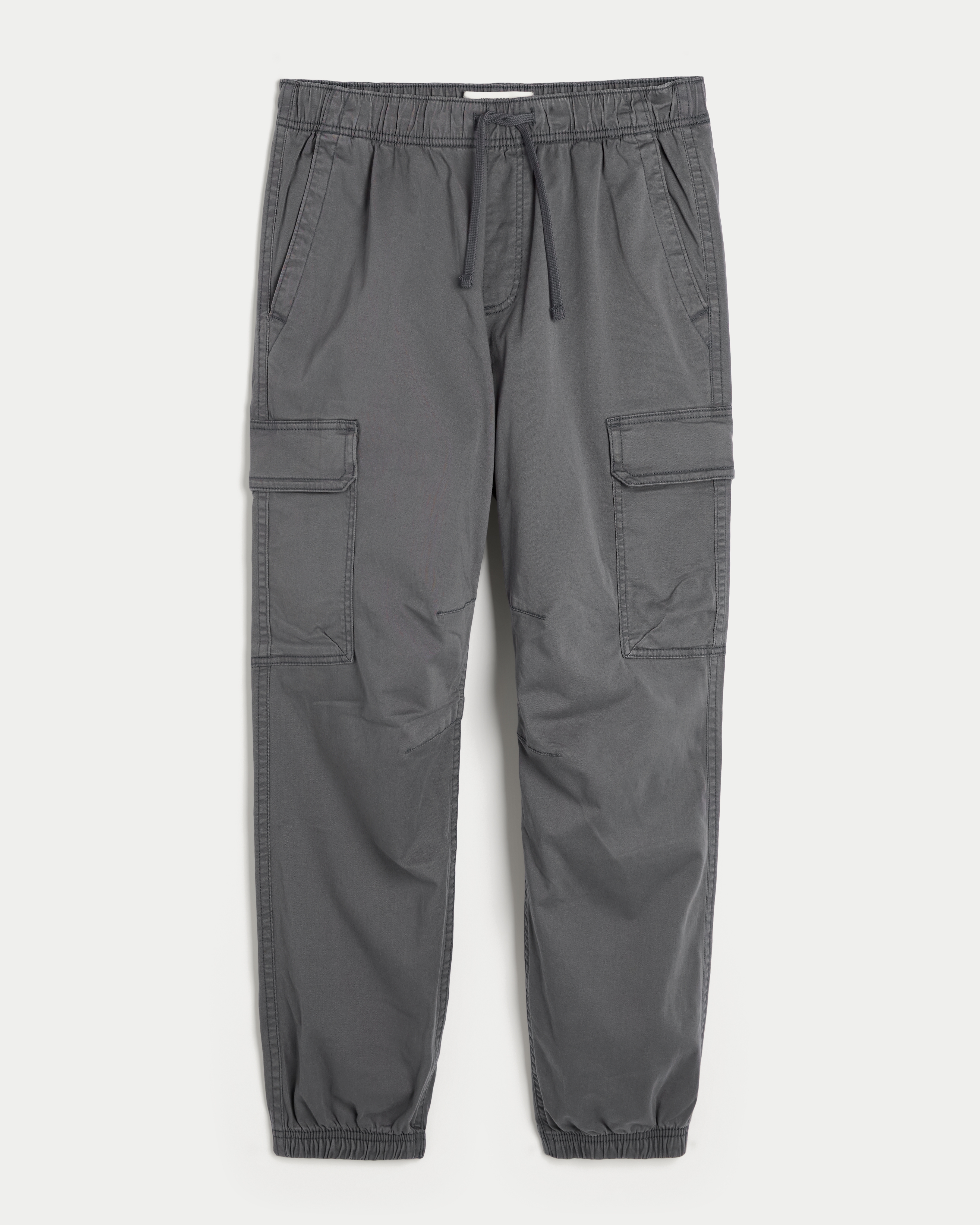 Мужские брюки Hollister Loose Cargo, цвет: Тёмный серый