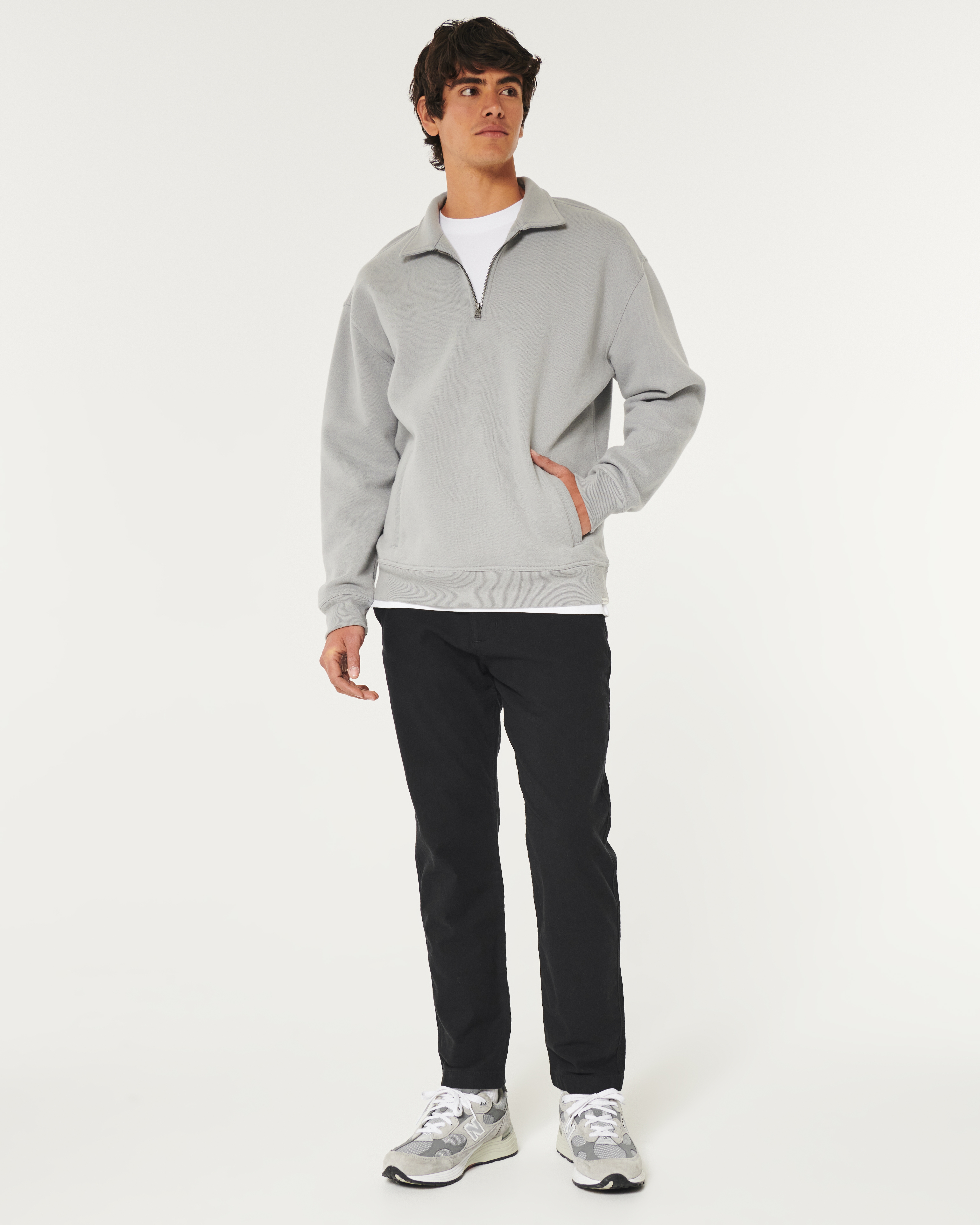 Мужские брюки Hollister Slim Straight Linen-Blend Pants — фото 2