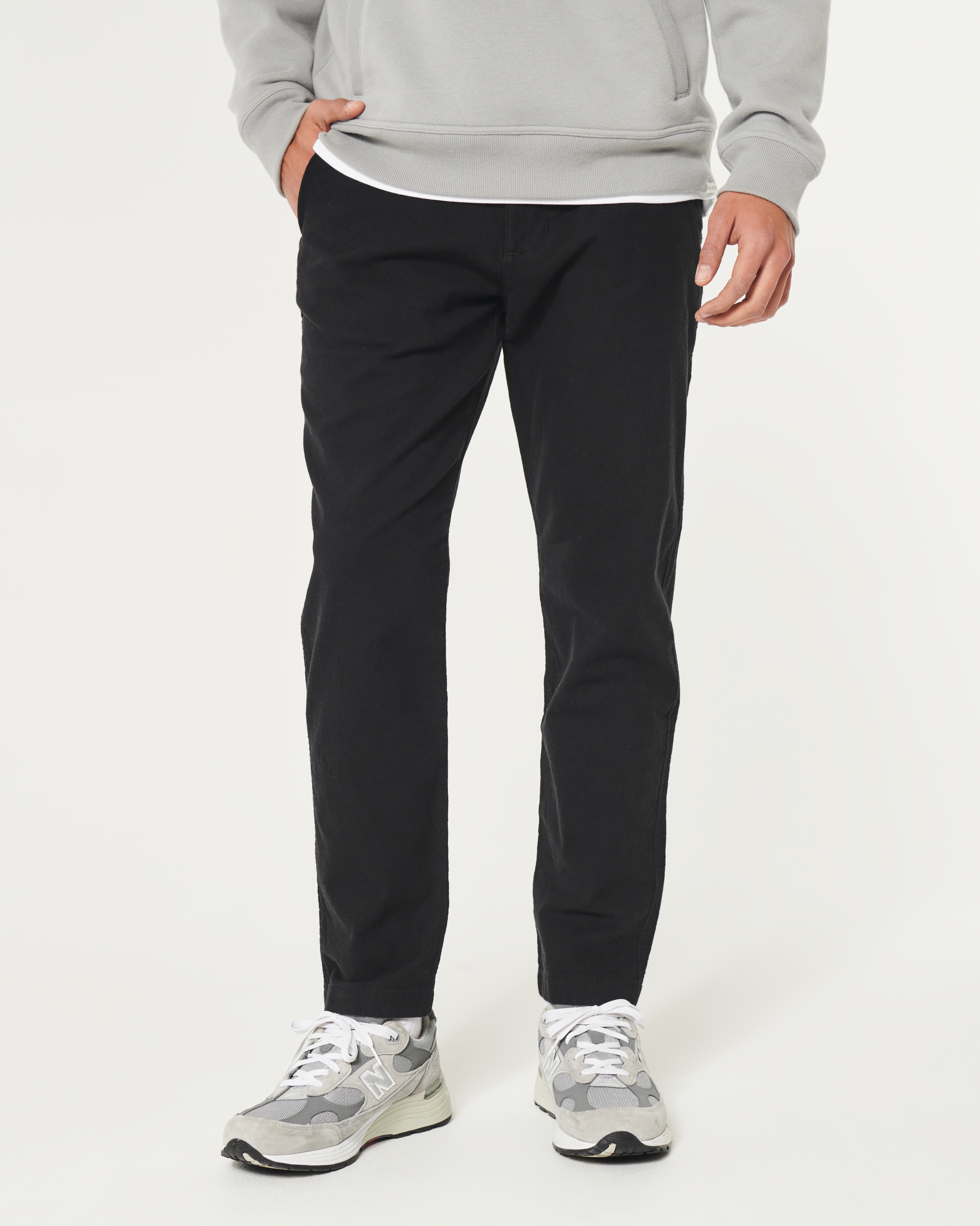Мужские брюки Hollister Slim Straight Linen-Blend Pants — фото 3