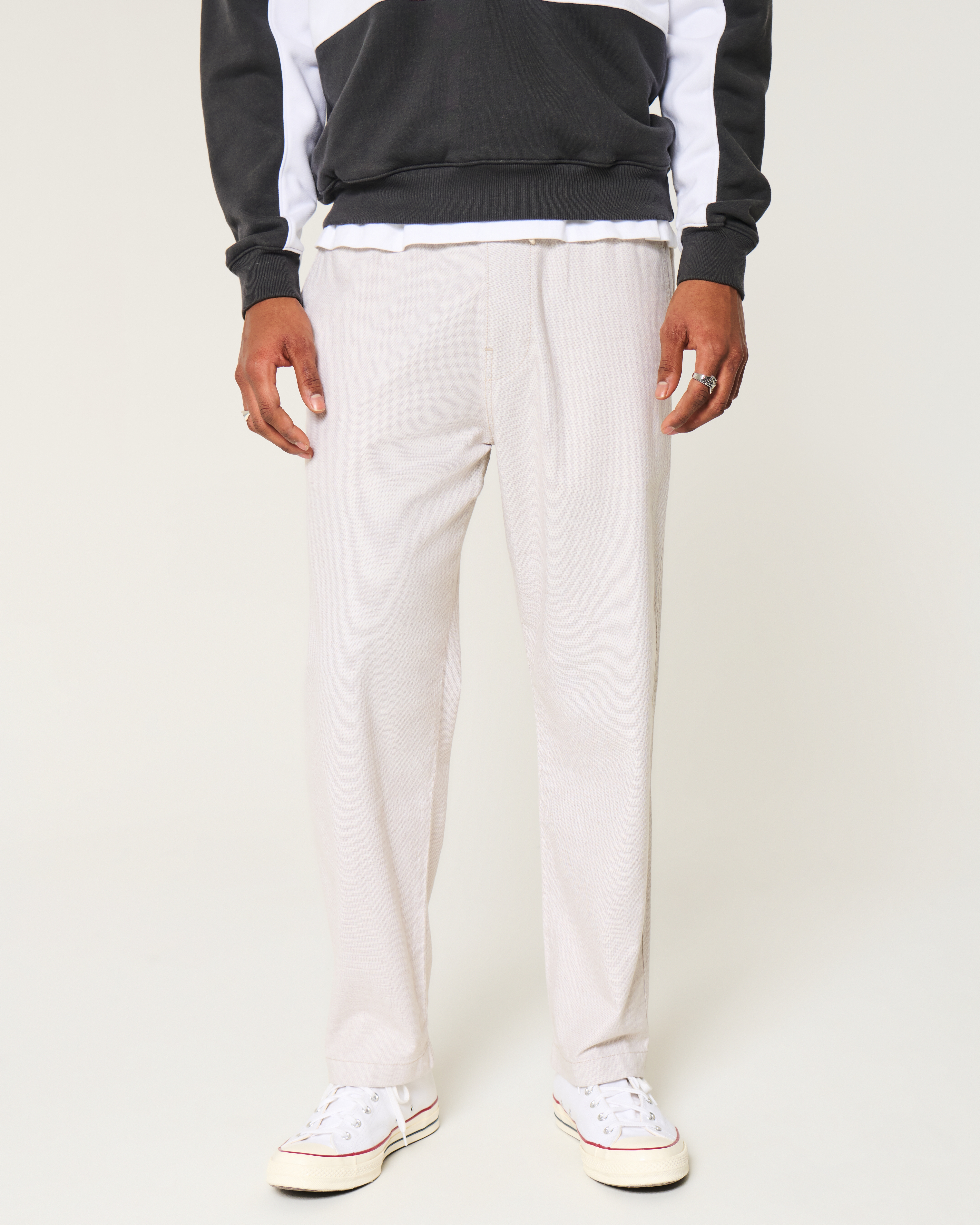Мужские брюки Hollister Linen-Blend Loose Pull-On Pants — фото 3