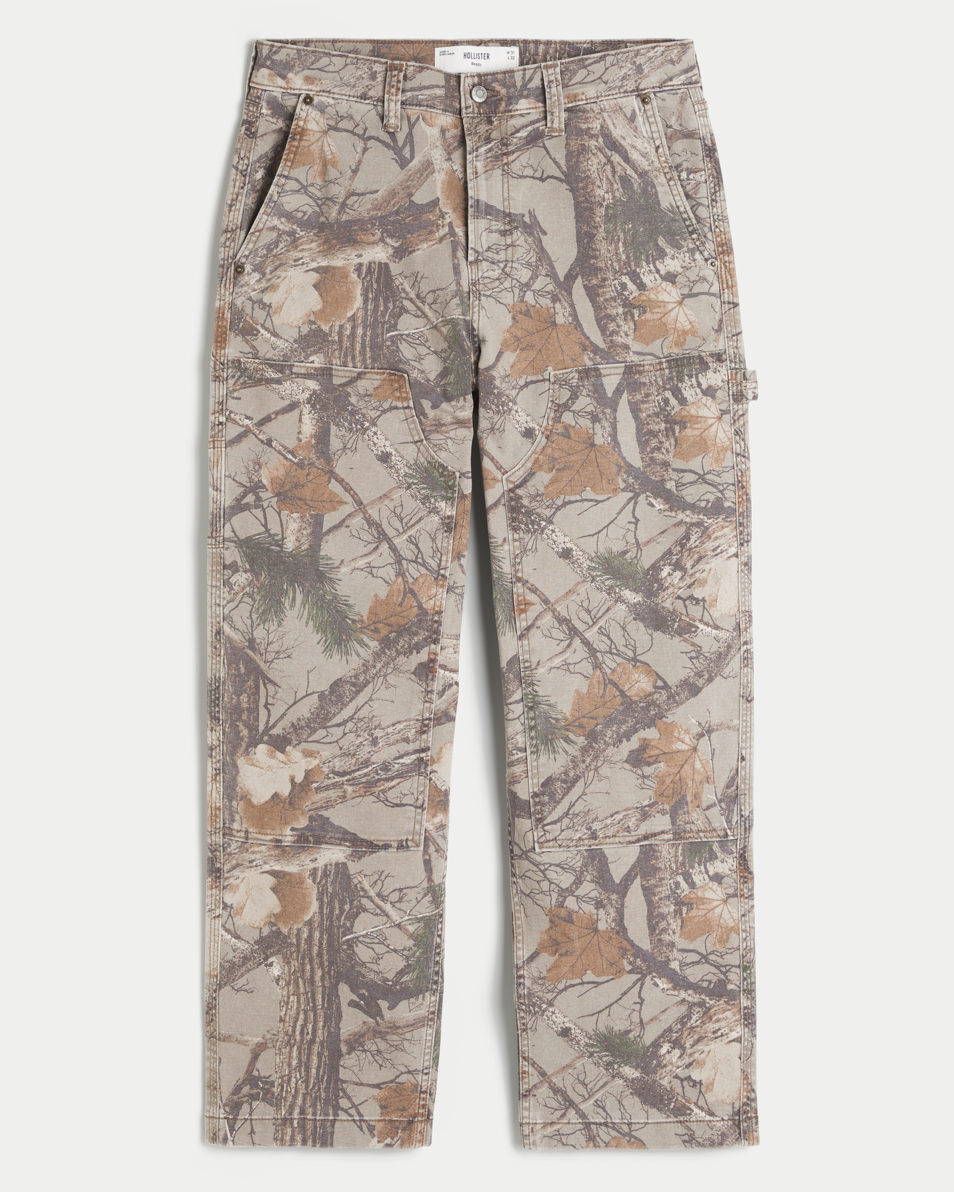 Мужские брюки Hollister Camo Baggy Carpenter Pants