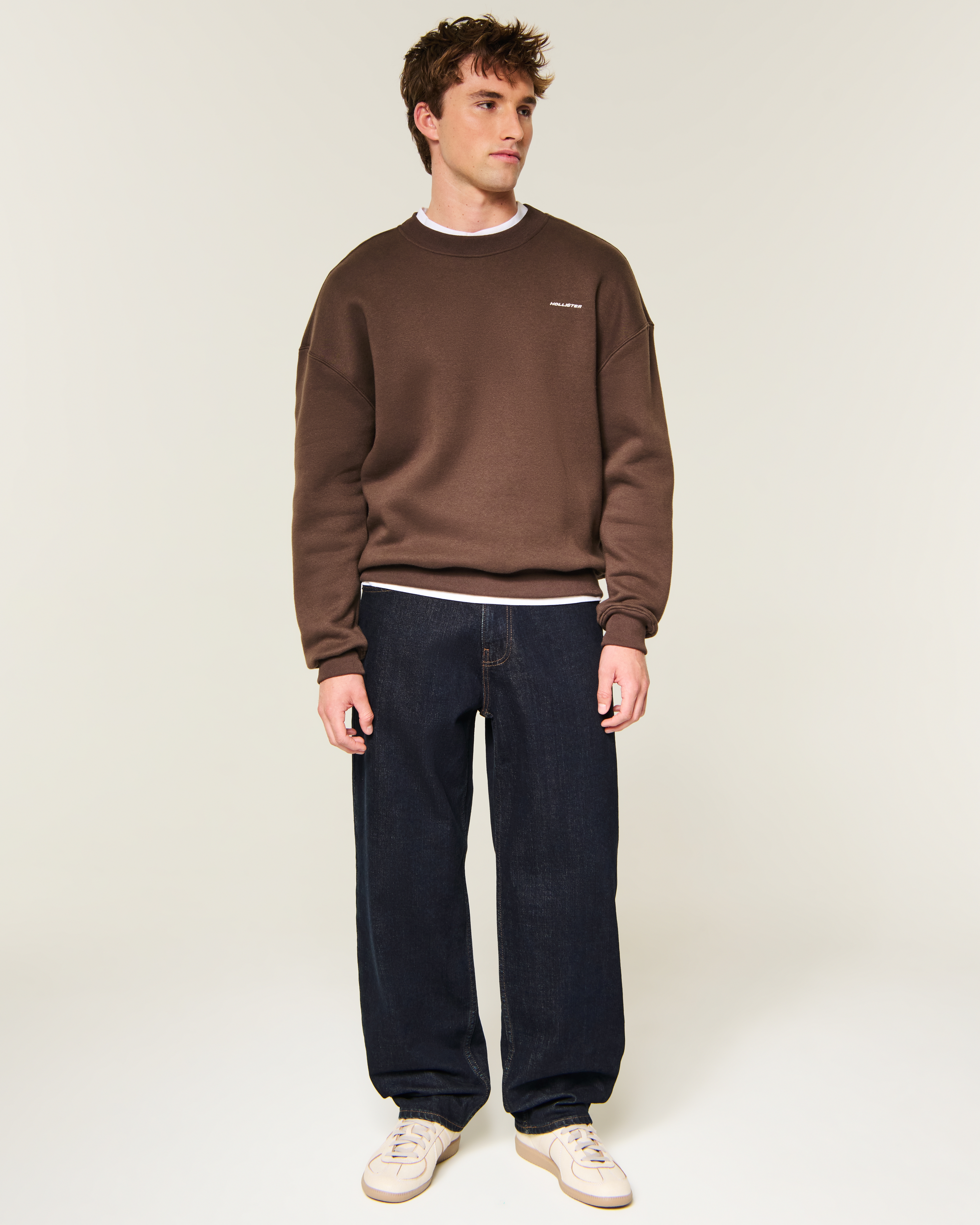 Мужские джинсы Hollister Skater Baggy, цвет: Тёмный — фото 2