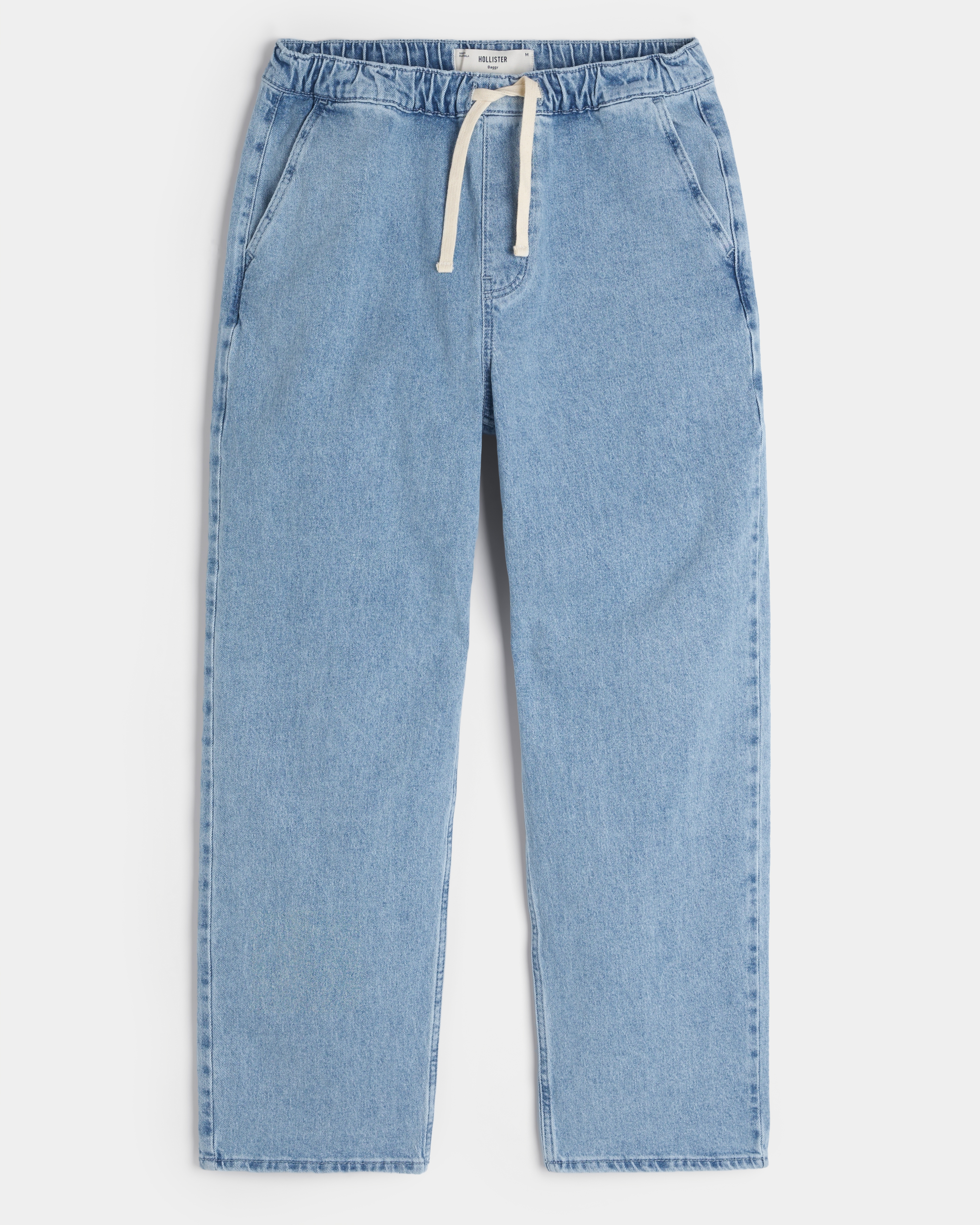 Мужские джинсы Hollister Pull-On Baggy, цвет: Светлый — фото 1