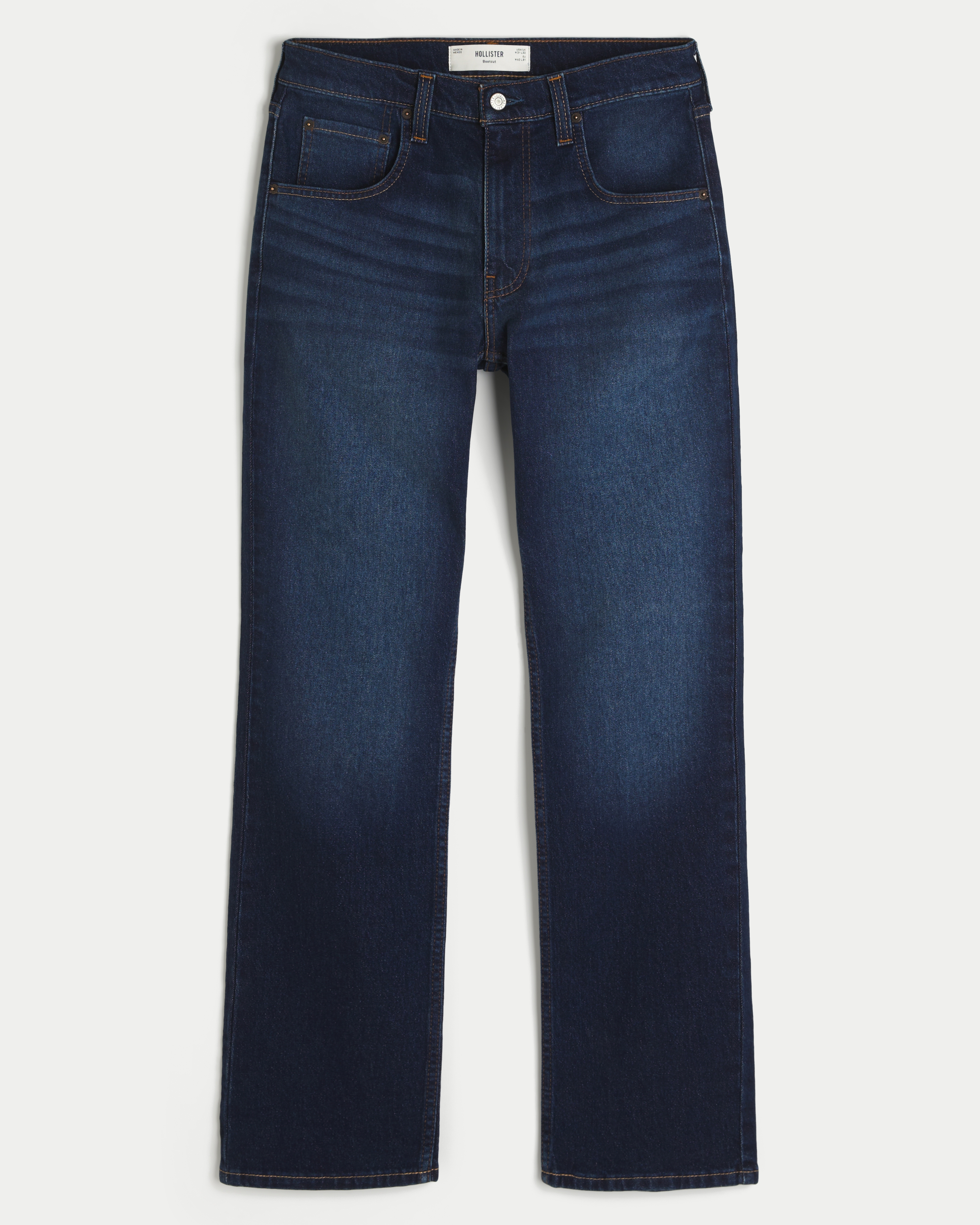 Мужские джинсы Hollister Bootcut, цвет: Тёмный