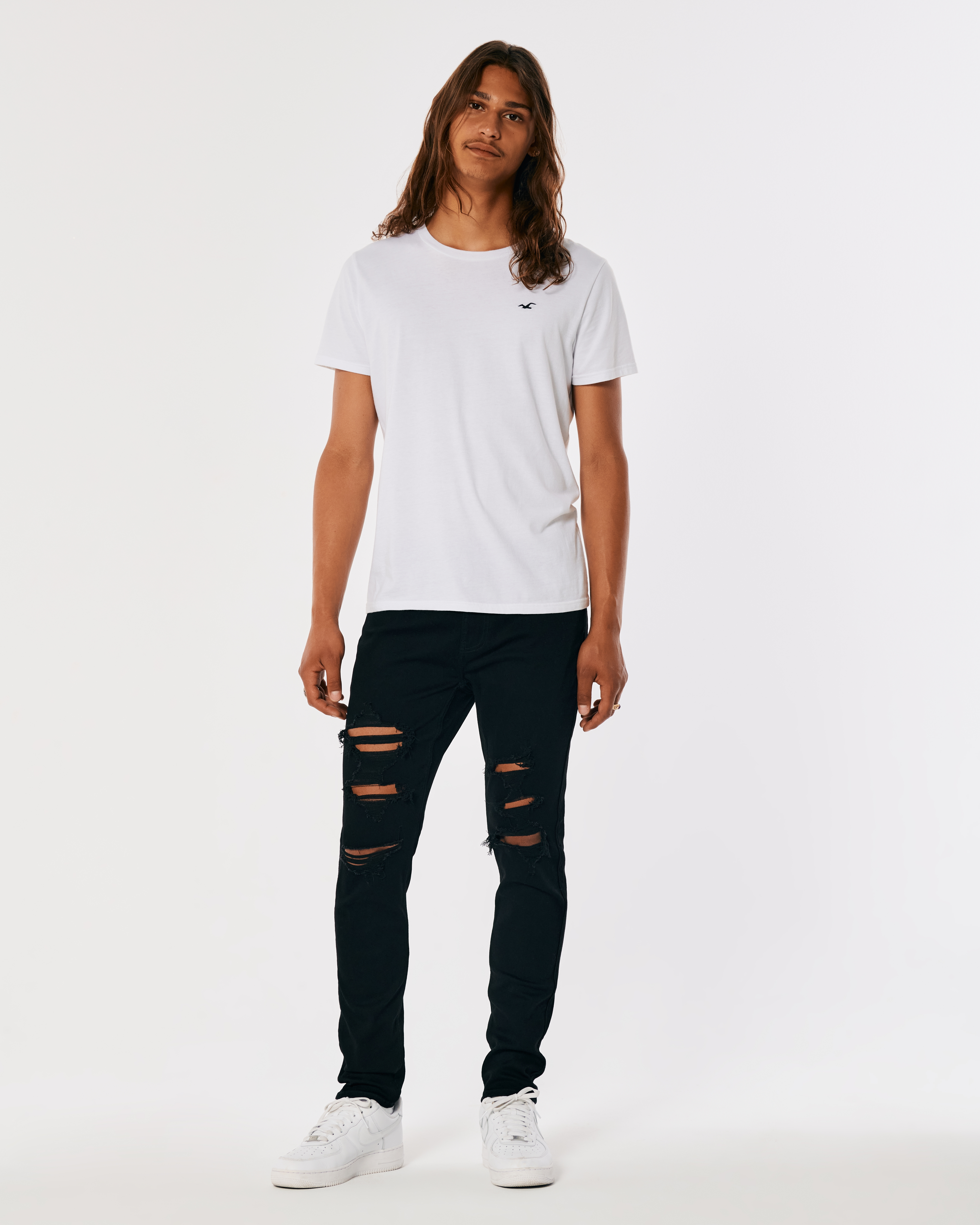 black skinny jeans hollister