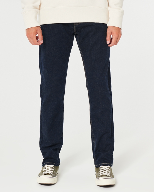 Dark Wash Slim Straight Jeans, Rinse