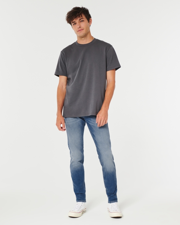 Hollister Destroy Super Skinny Jeans in Black for Men