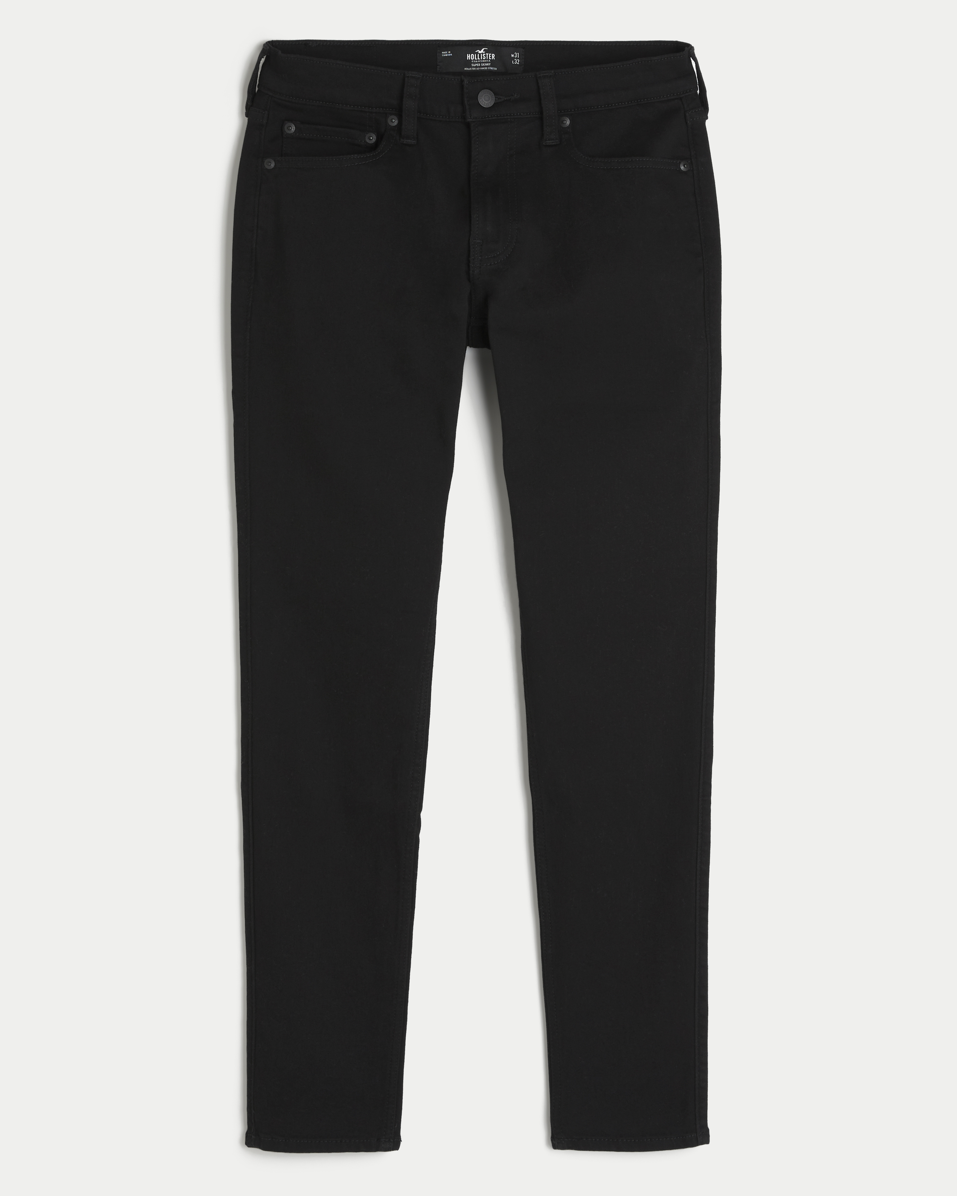 Мужские джинсы Hollister Black No Fade Super Skinny Jeans