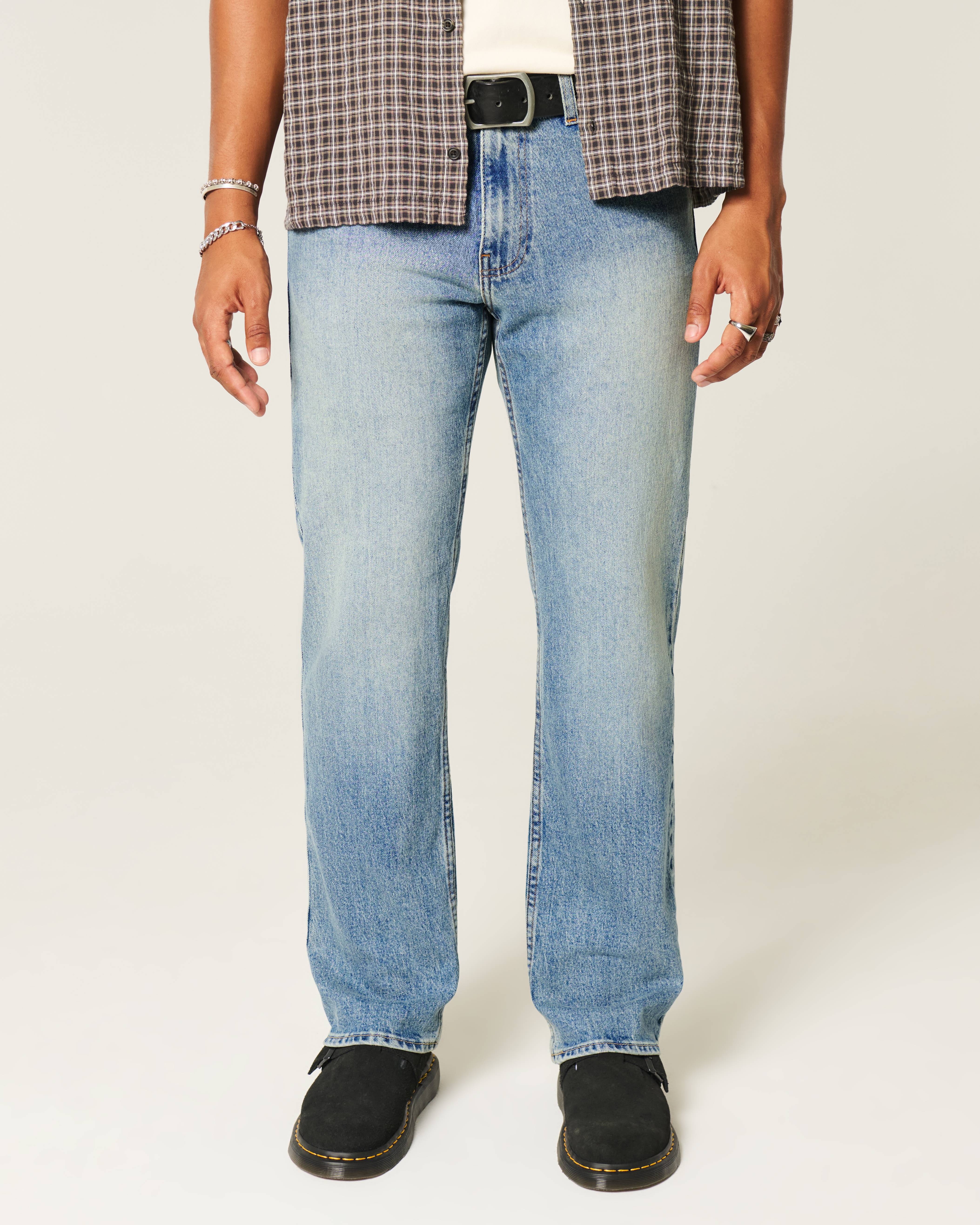 Мужские джинсы Hollister Medium Wash Straight Jeans — фото 3