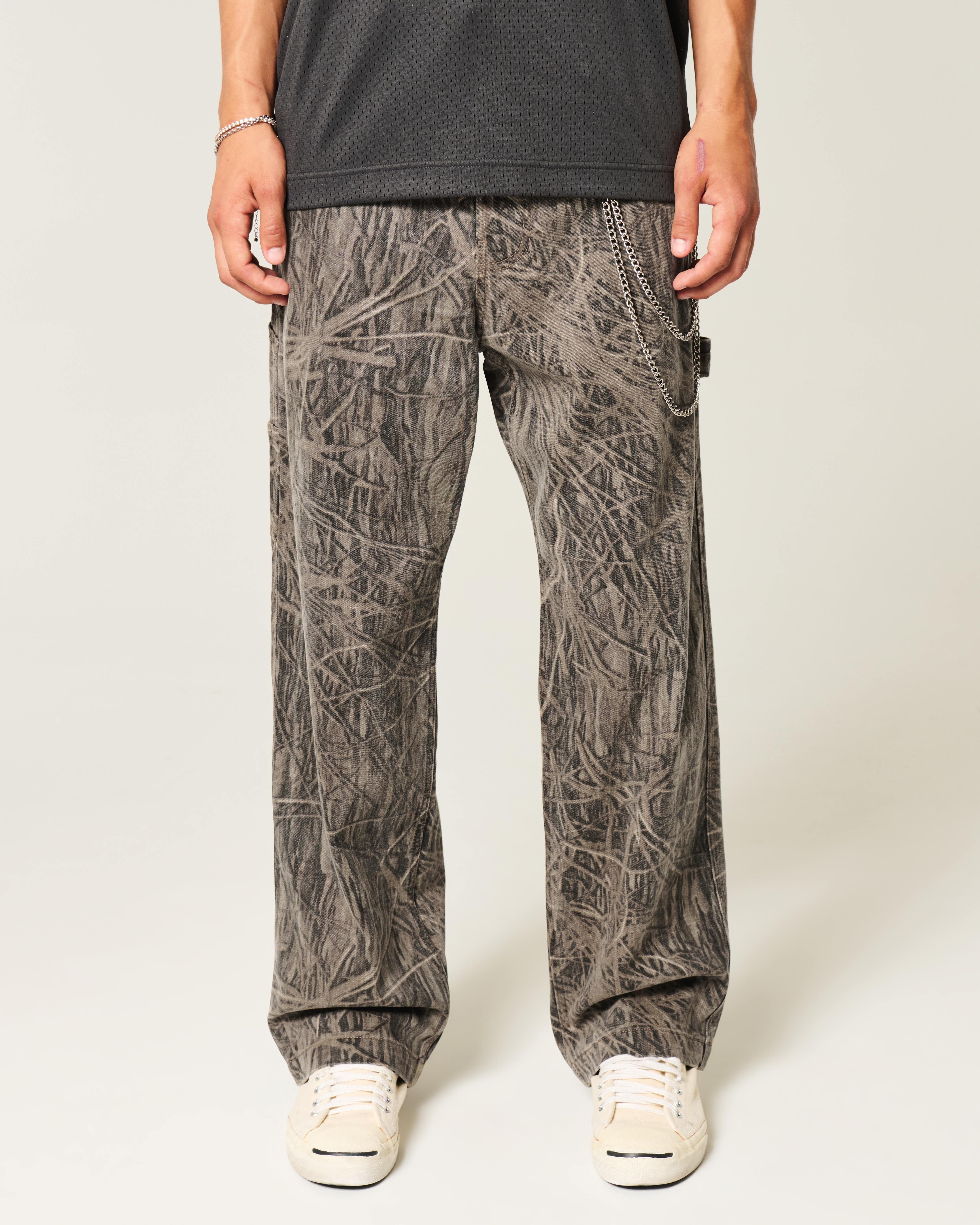 Мужские джинсы Hollister Light Wash Baggy Painter Jeans — фото 3