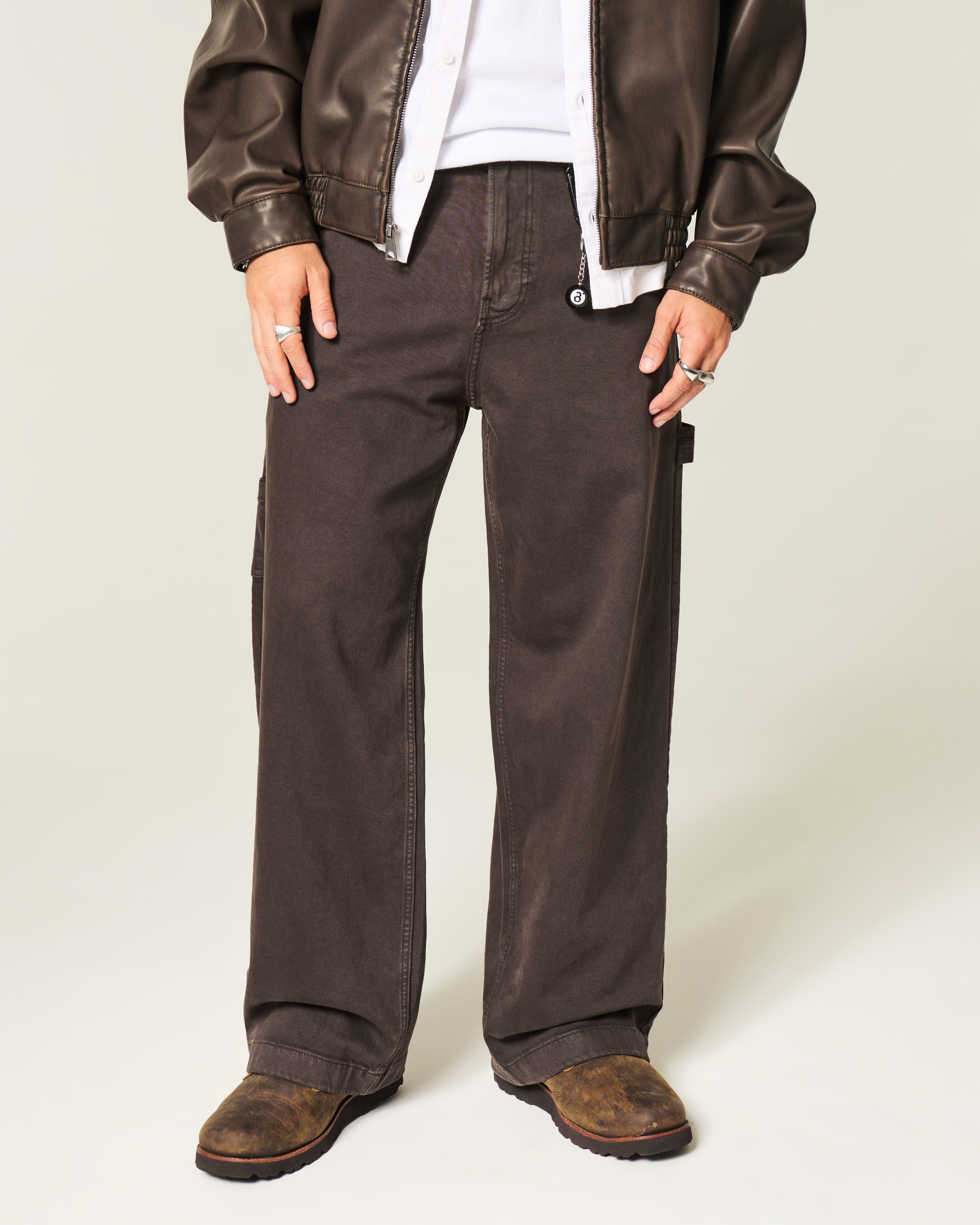 Мужские джинсы Hollister Light Wash Super Baggy Jeans — фото 3