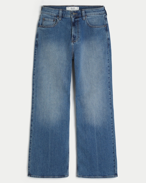 Мужские джинсы Hollister Medium Wash Baggy Bootcut Jeans