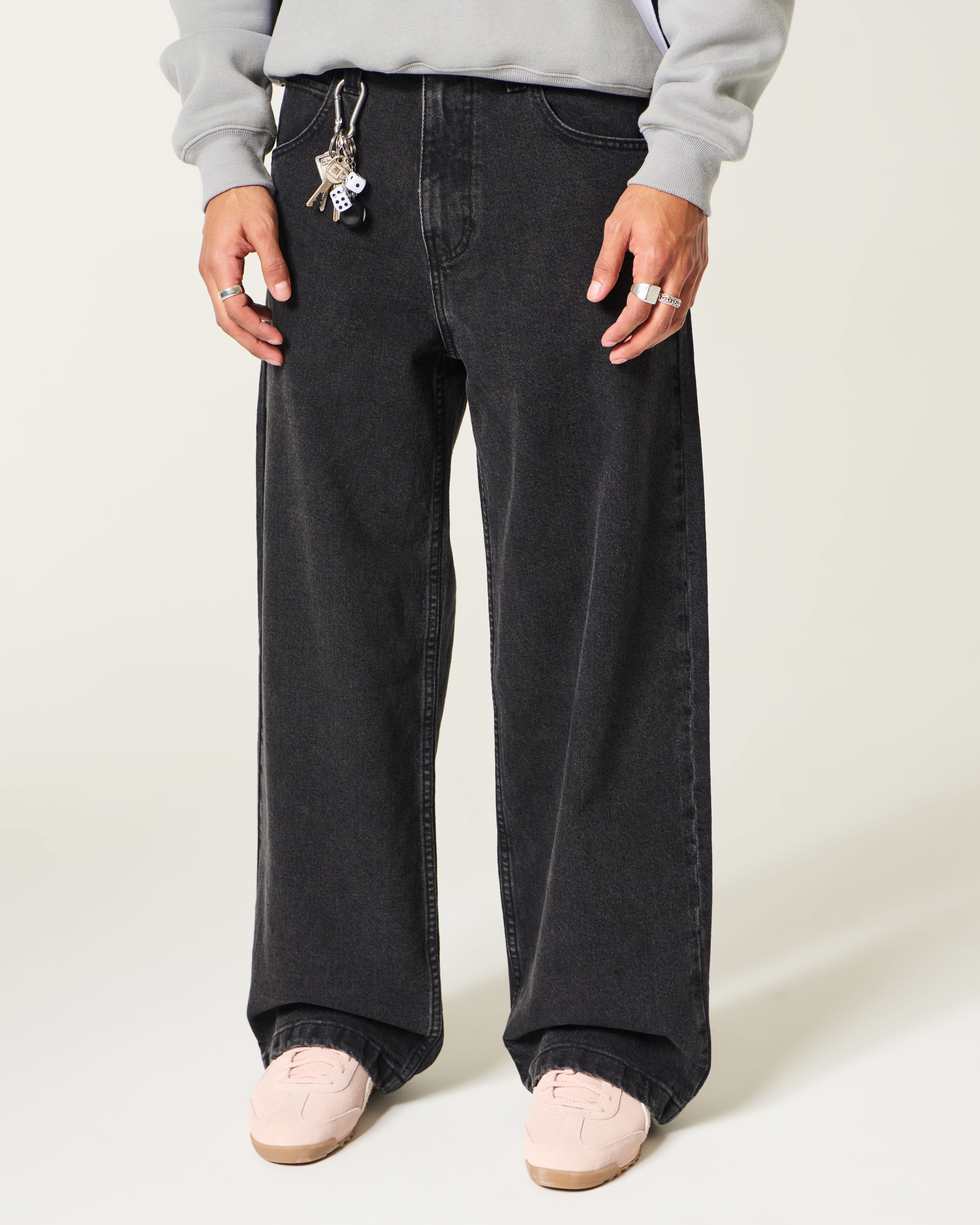 Мужские джинсы Hollister Dragon Graphic Super Baggy Jeans — фото 3