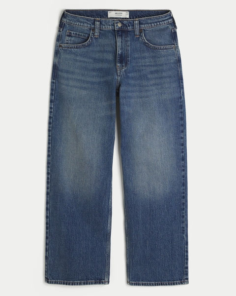 Мужские джинсы Hollister Low-Rise Logo Graphic Baggy Jeans
