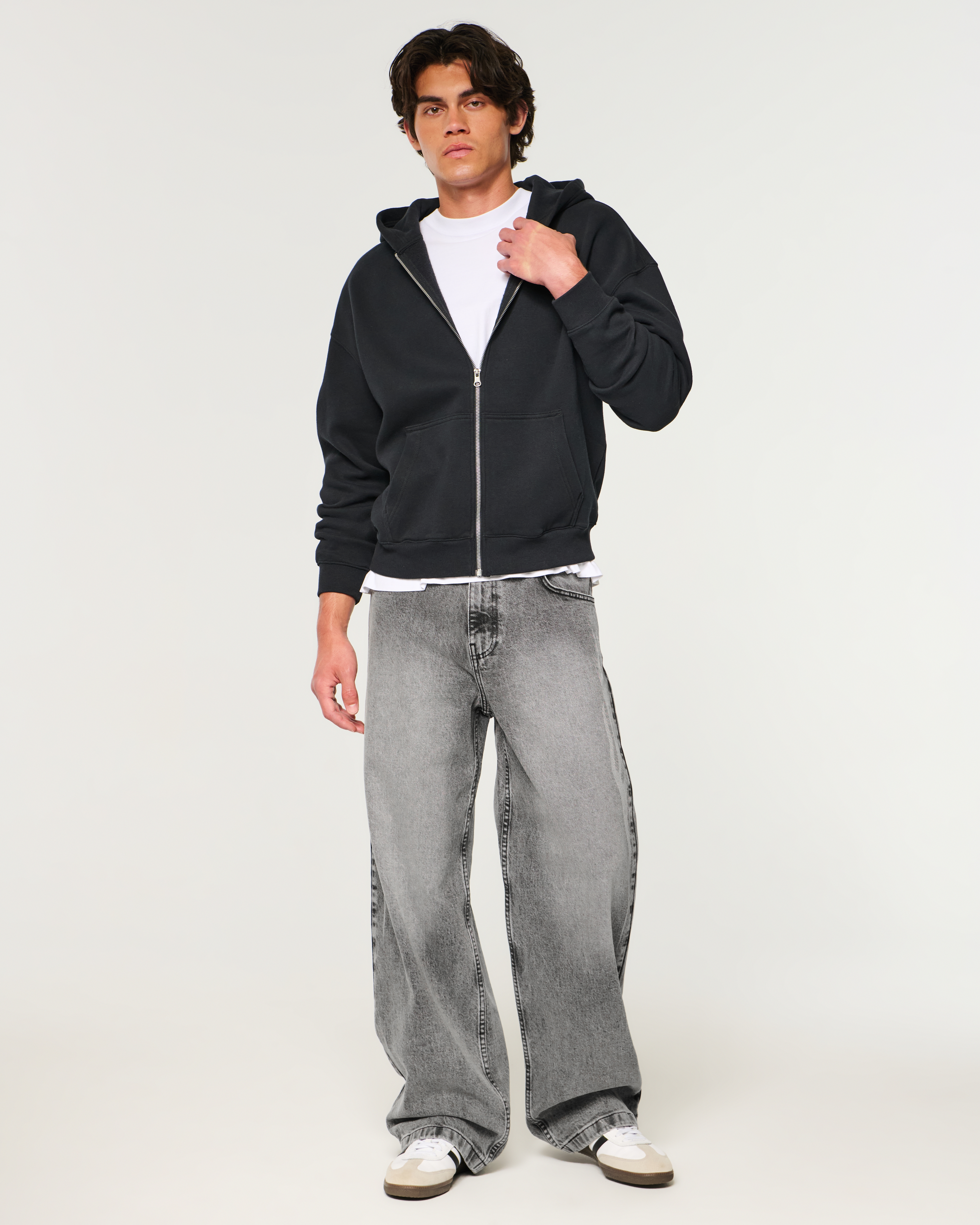 Мужские джинсы Hollister Flame Graphic Super Baggy Jeans — фото 2