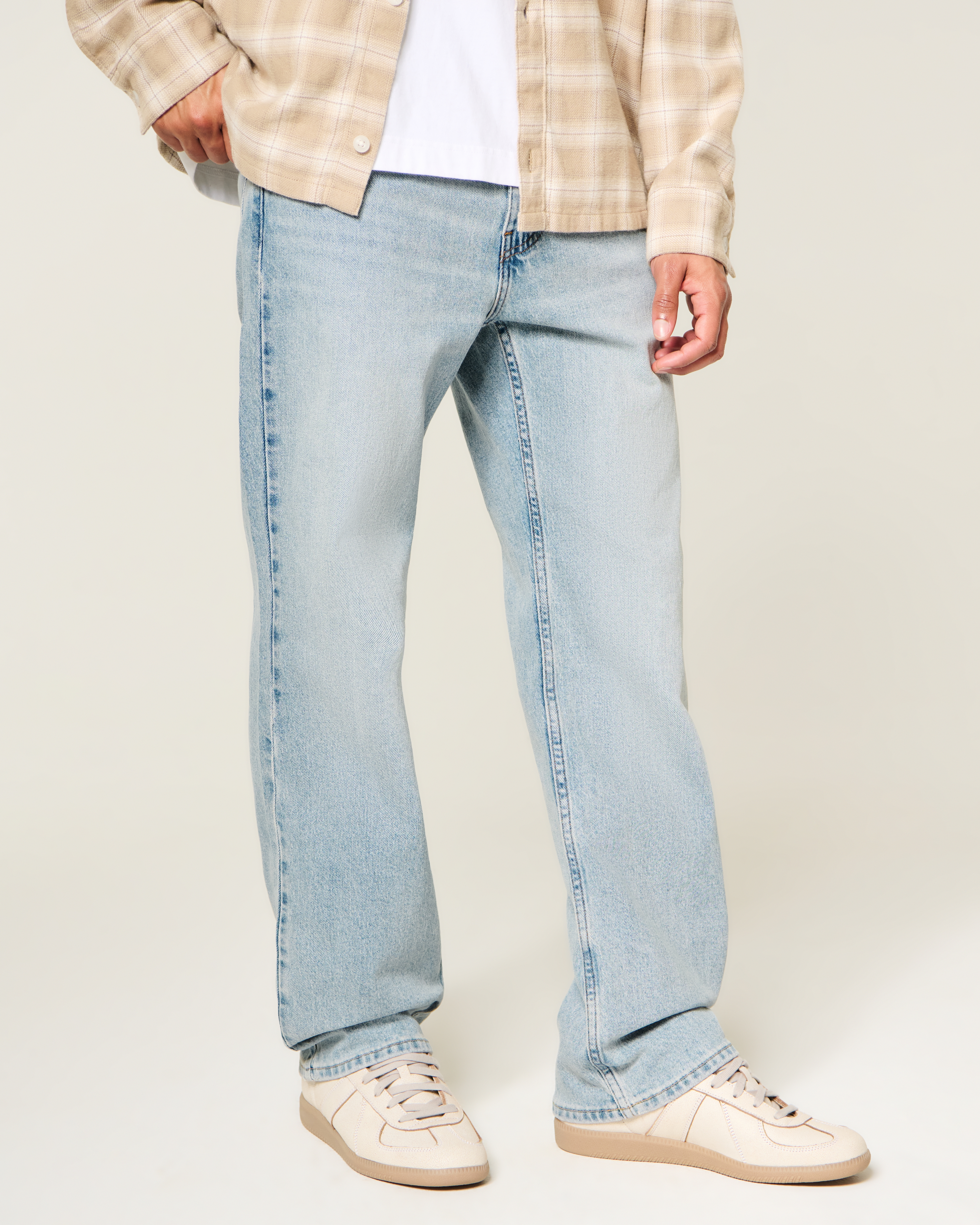 Мужские джинсы Hollister Washed Black Relaxed Straight Jeans — фото 3