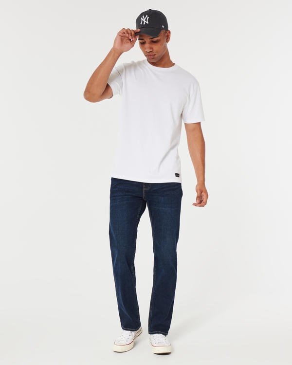 Hollister straight fit dry process wash jeans in dark wash