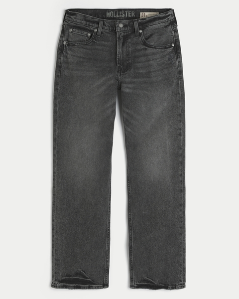 Мужские джинсы Hollister Y2K Grey Straight Jeans