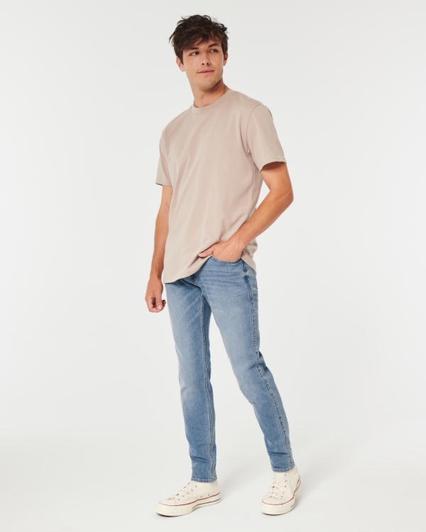 Hollister Destroy Super Skinny Jeans in Black for Men