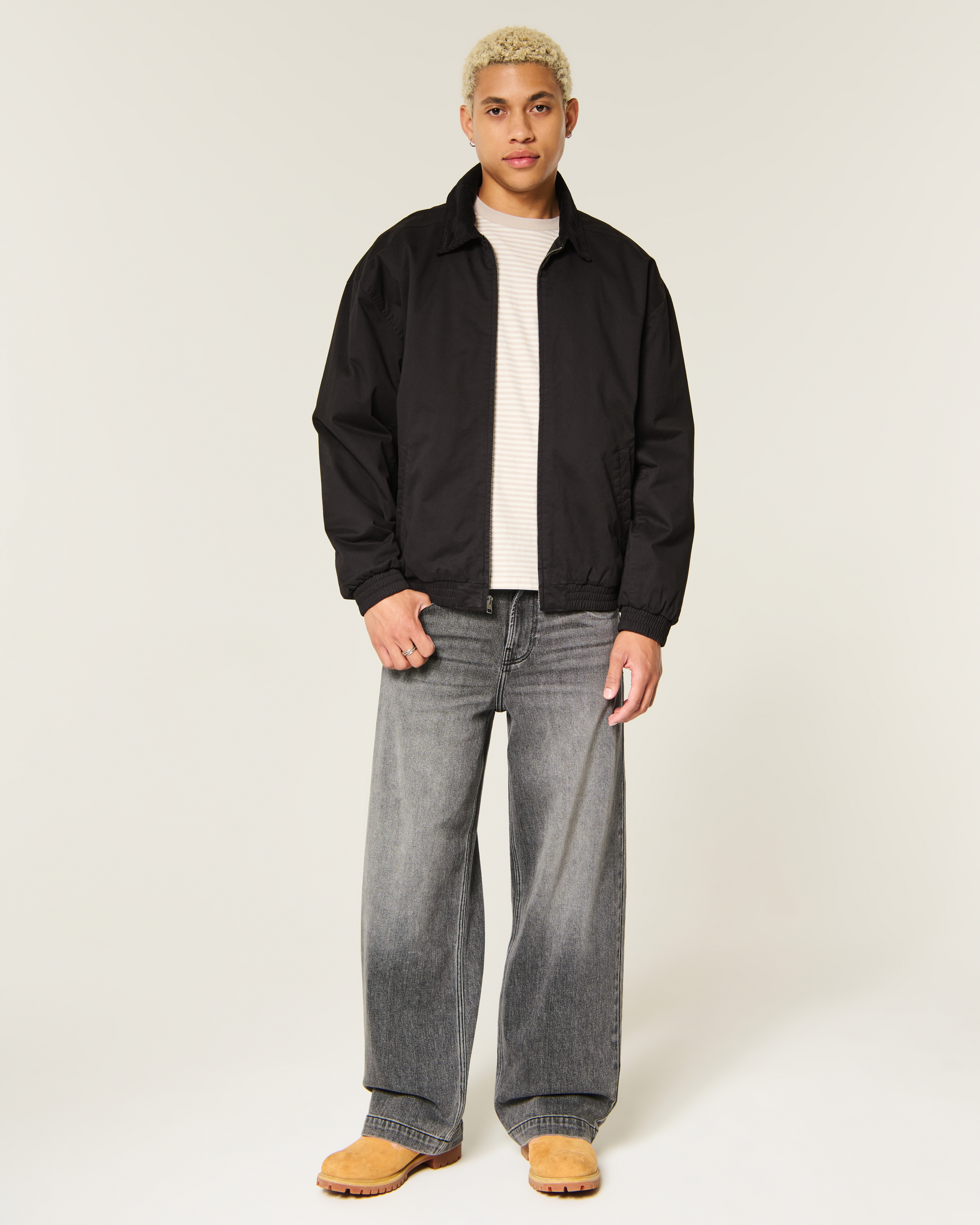 Мужские куртки Hollister Corduroy Collar Bomber Jacket — фото 3