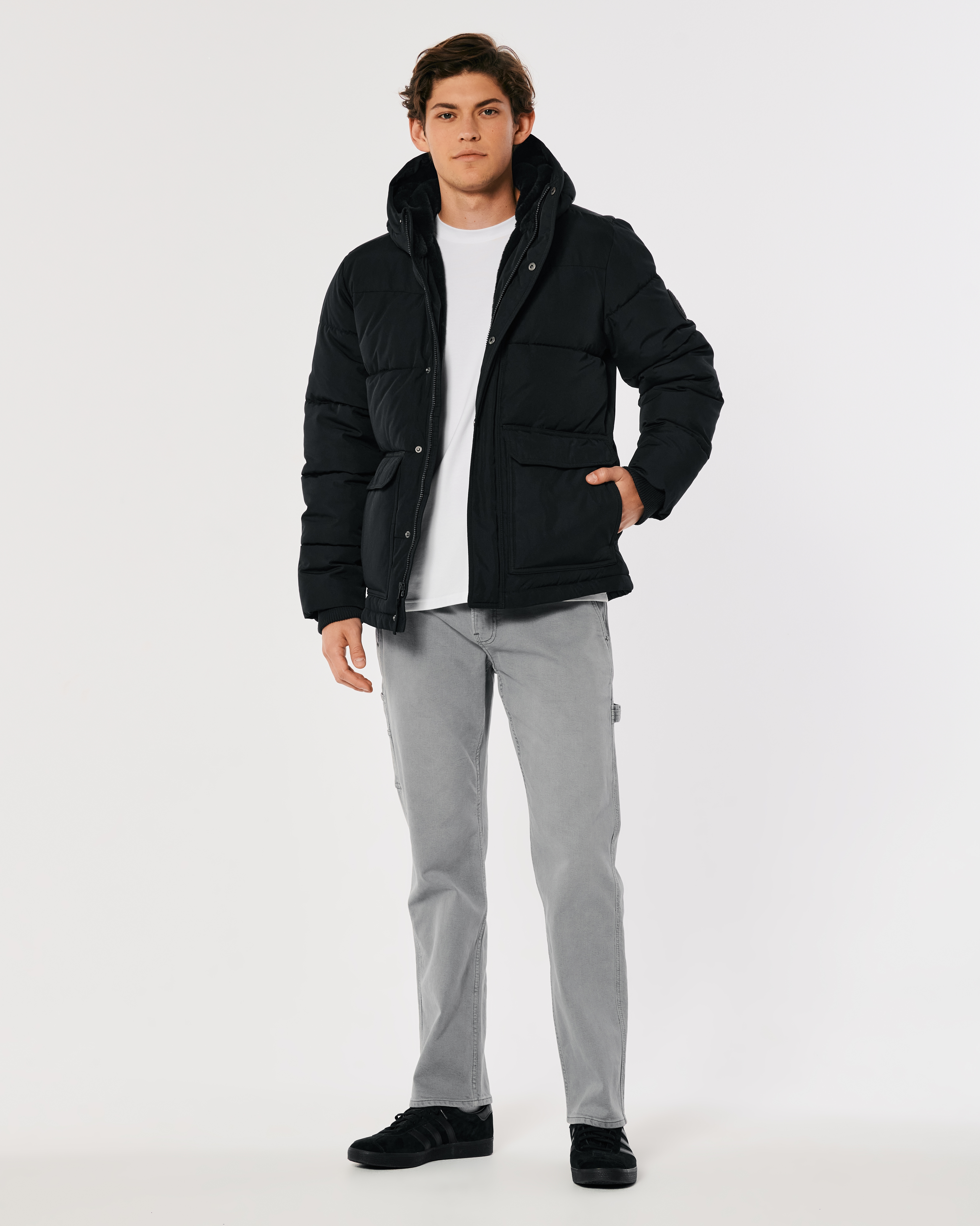 hollister puffer jacket men