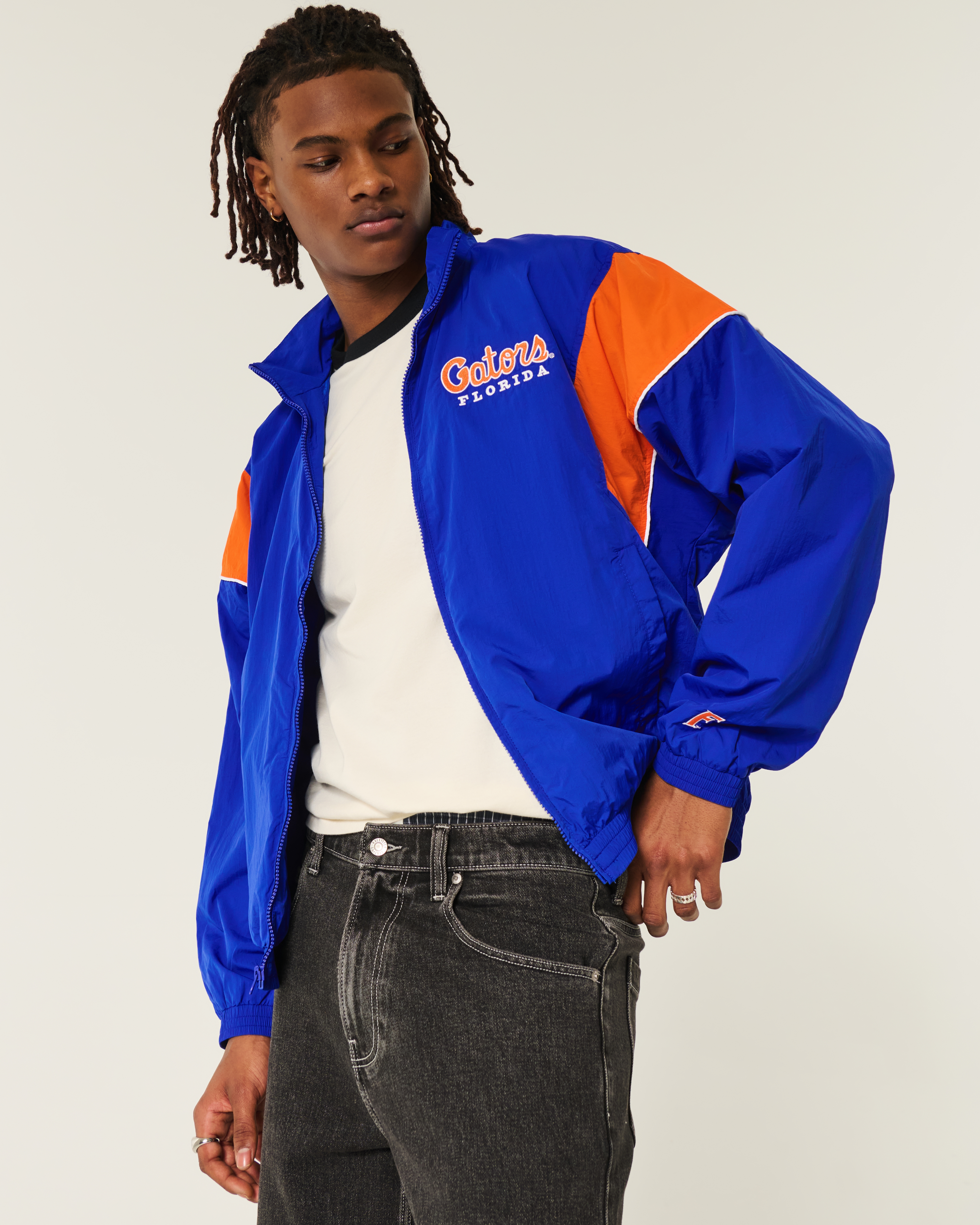 Мужские куртки Hollister University of Florida Gators Graphic Windbreaker Jacket — фото 3