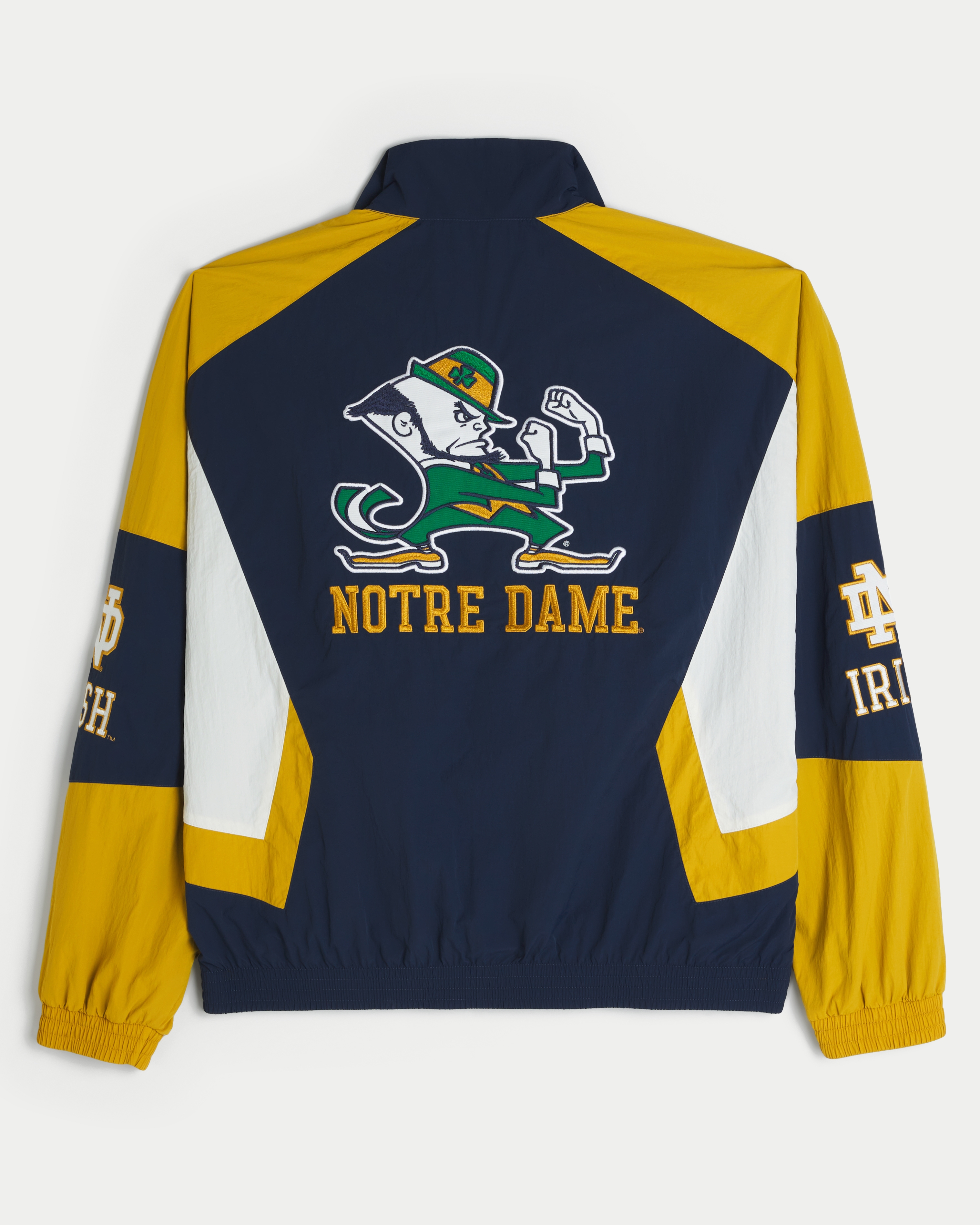 Мужская куртка Hollister University of Notre Dame Fighting Irish Graphic Windbreaker, цвет: Тёмно-синий